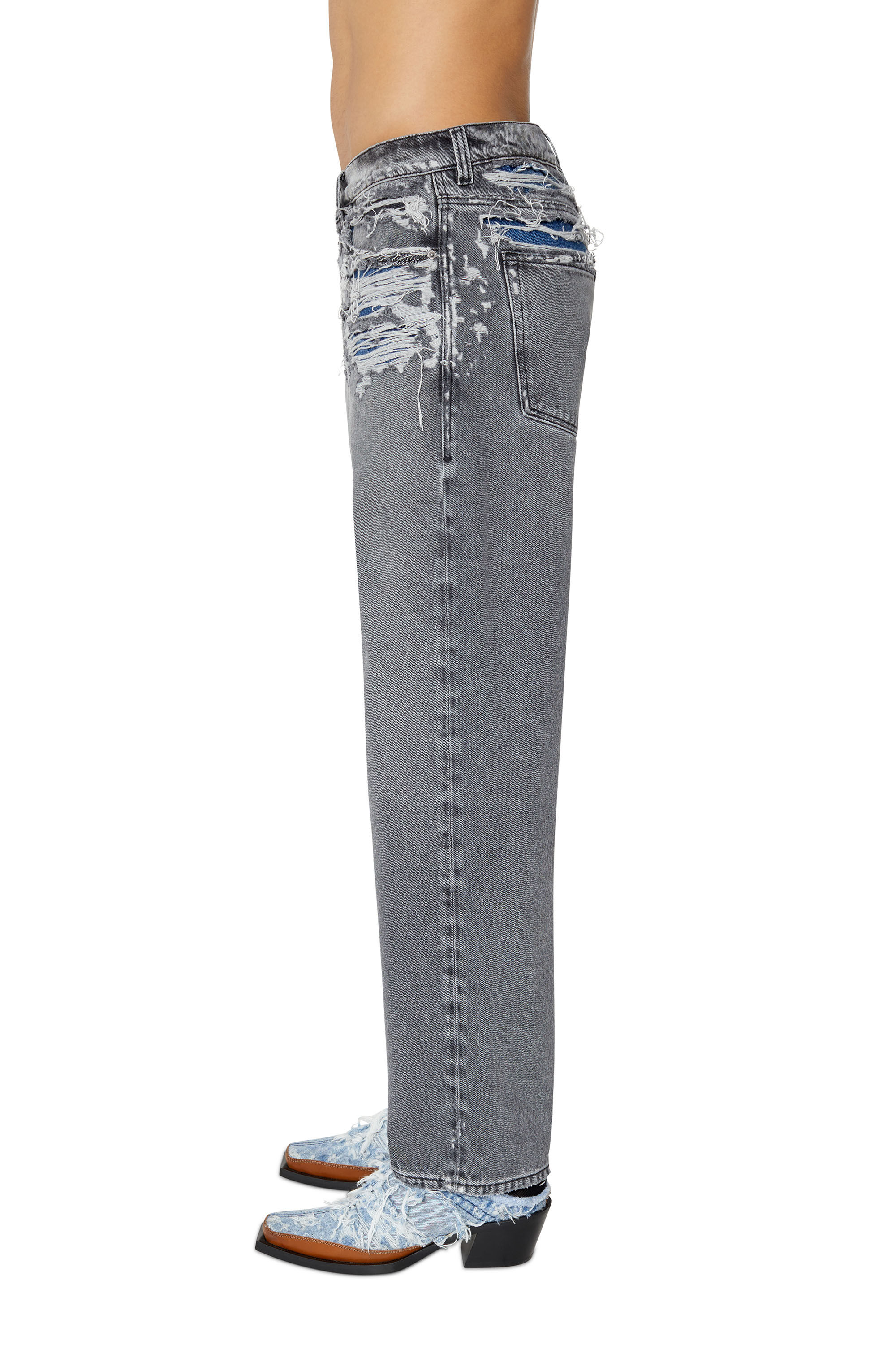 Diesel - 2010 D-Macs 007J4 Straight Jeans, Schwarz/Dunkelgrau - Image 5