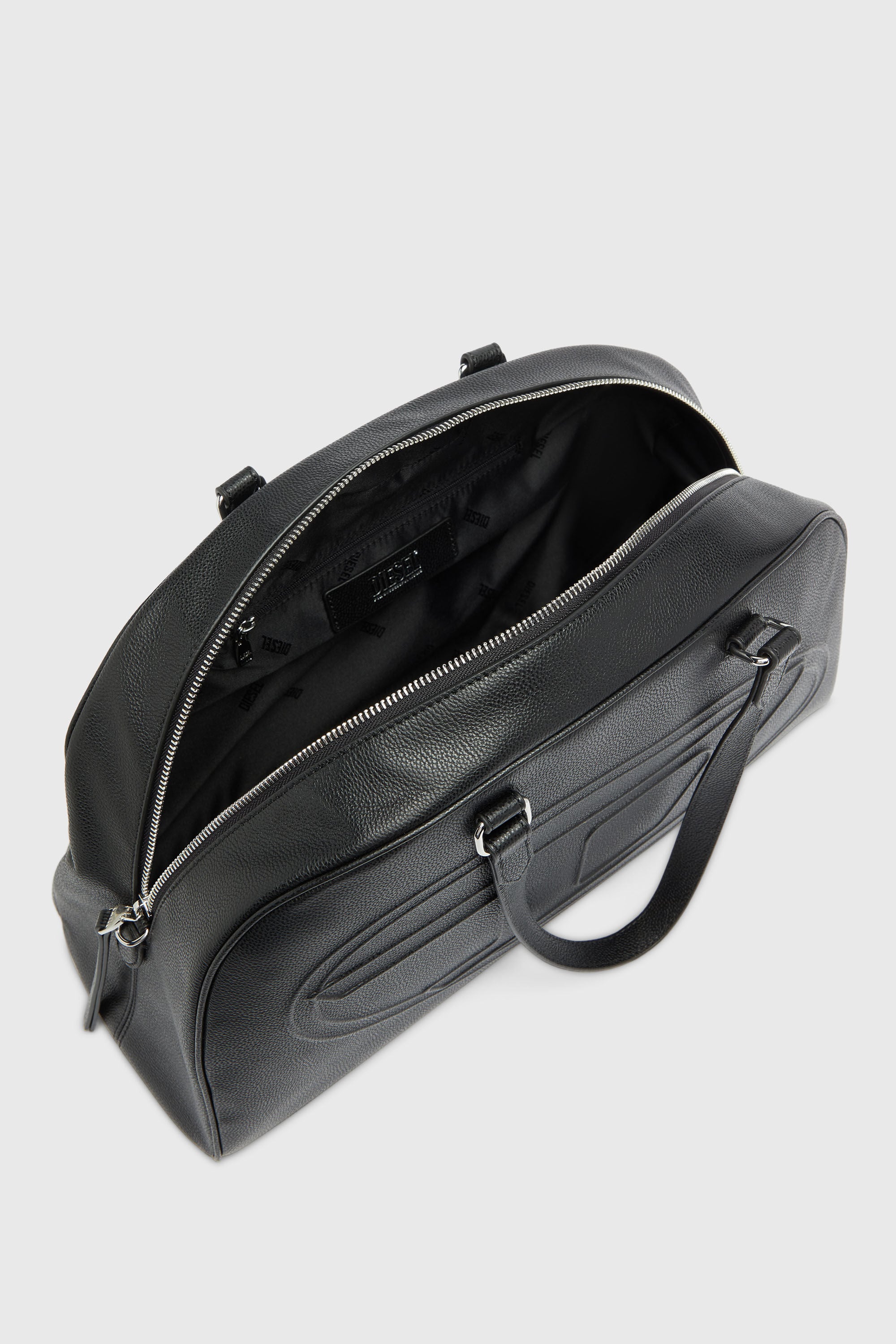 Diesel - 1DR DOME DUFFLE, Unisex 1DR Dome - Ledertasche mit Oval D Logo in Schwarz - 3