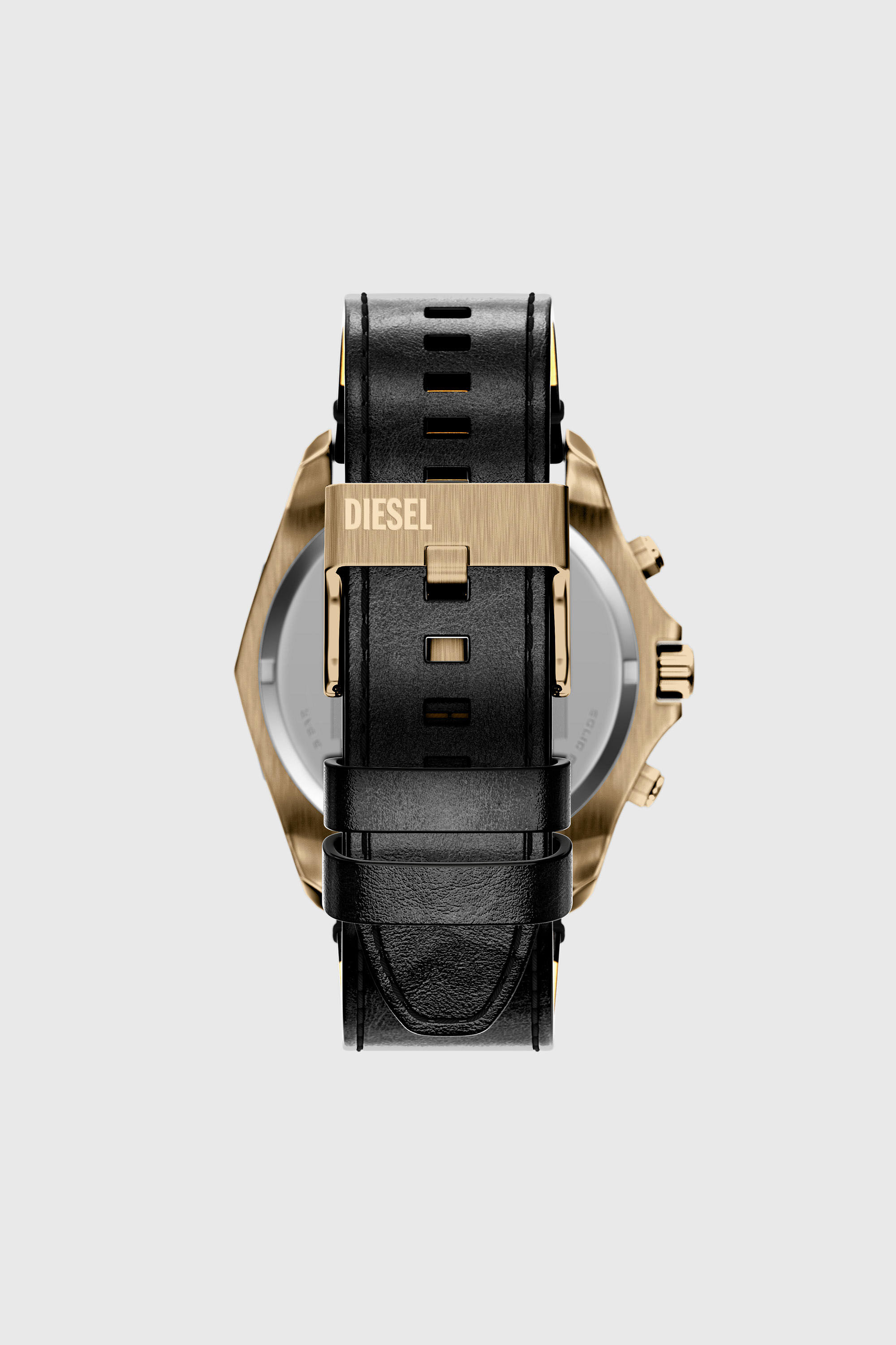 Diesel - DZ4733 WATCH, Herren Stinger Uhr mit Lederarmband in Altgoldoptik in Schwarz - 2