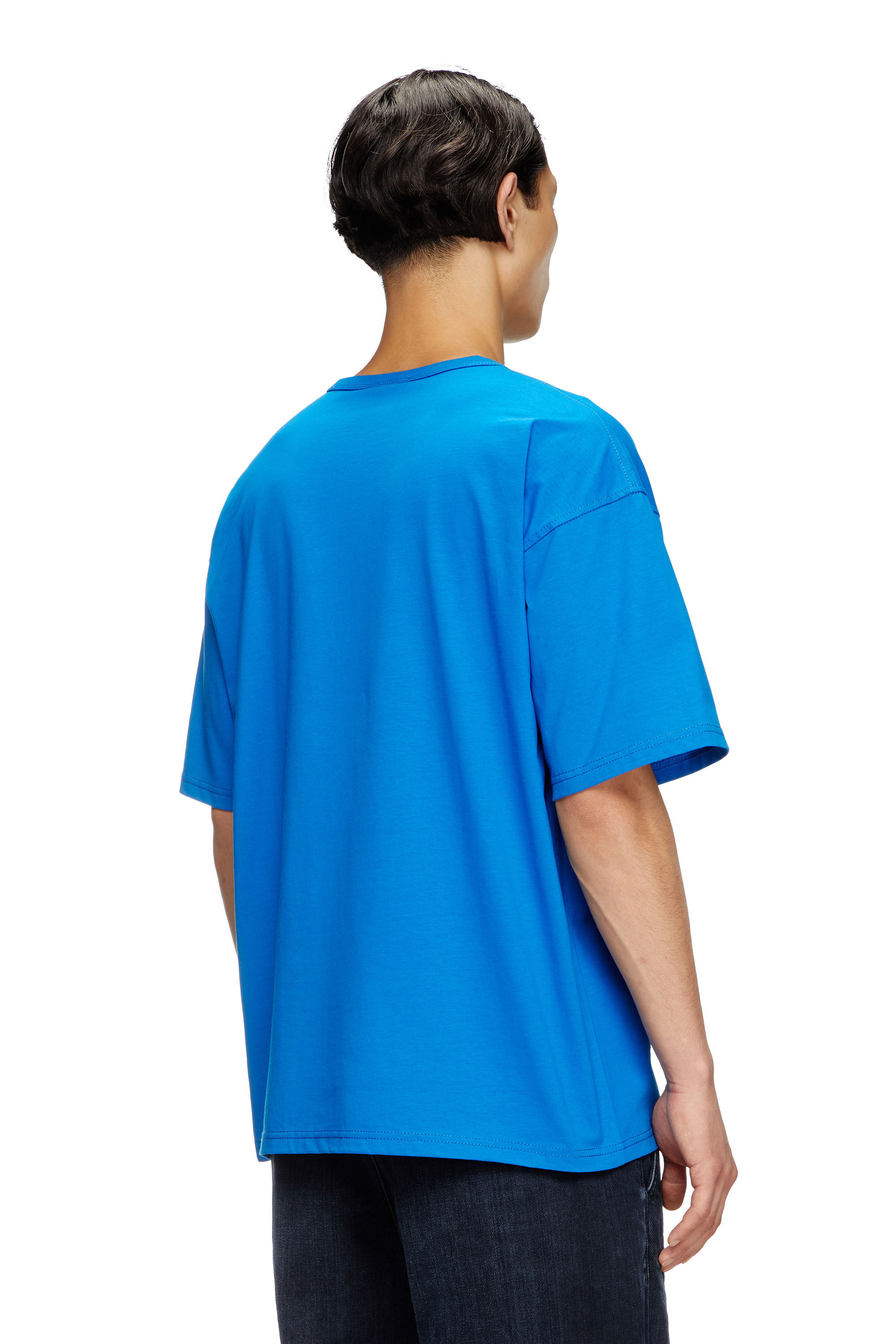 Tシャツ・カットソー DIESEL Blue cotton T-Boxt-R30 t-shirt (A164000QIAM 89R) Men's T-shirt with small logo | Blue | Diesel