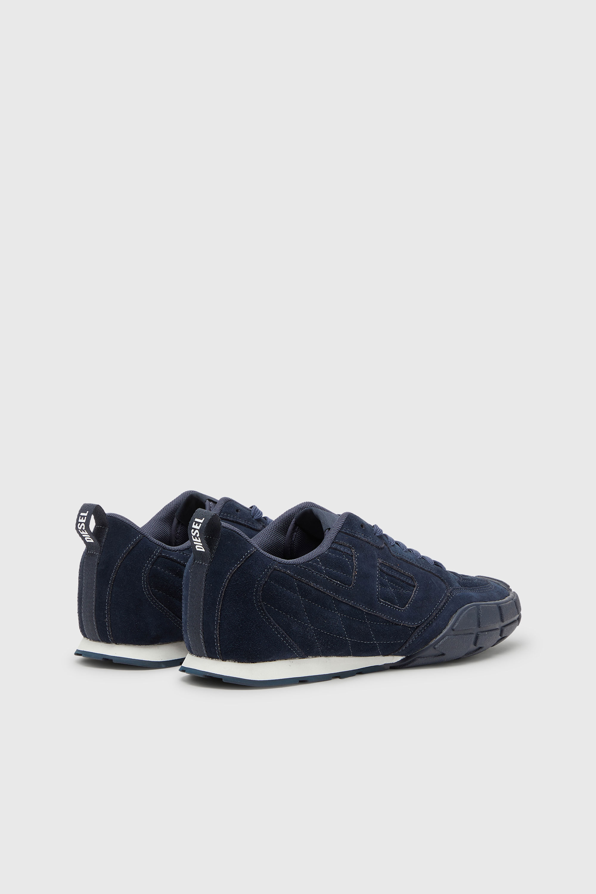 Diesel - S-PAGODHA LOW, Herren S-Pagodha-Gesteppte Wildleder-Sneaker in Dunkelblau - 3