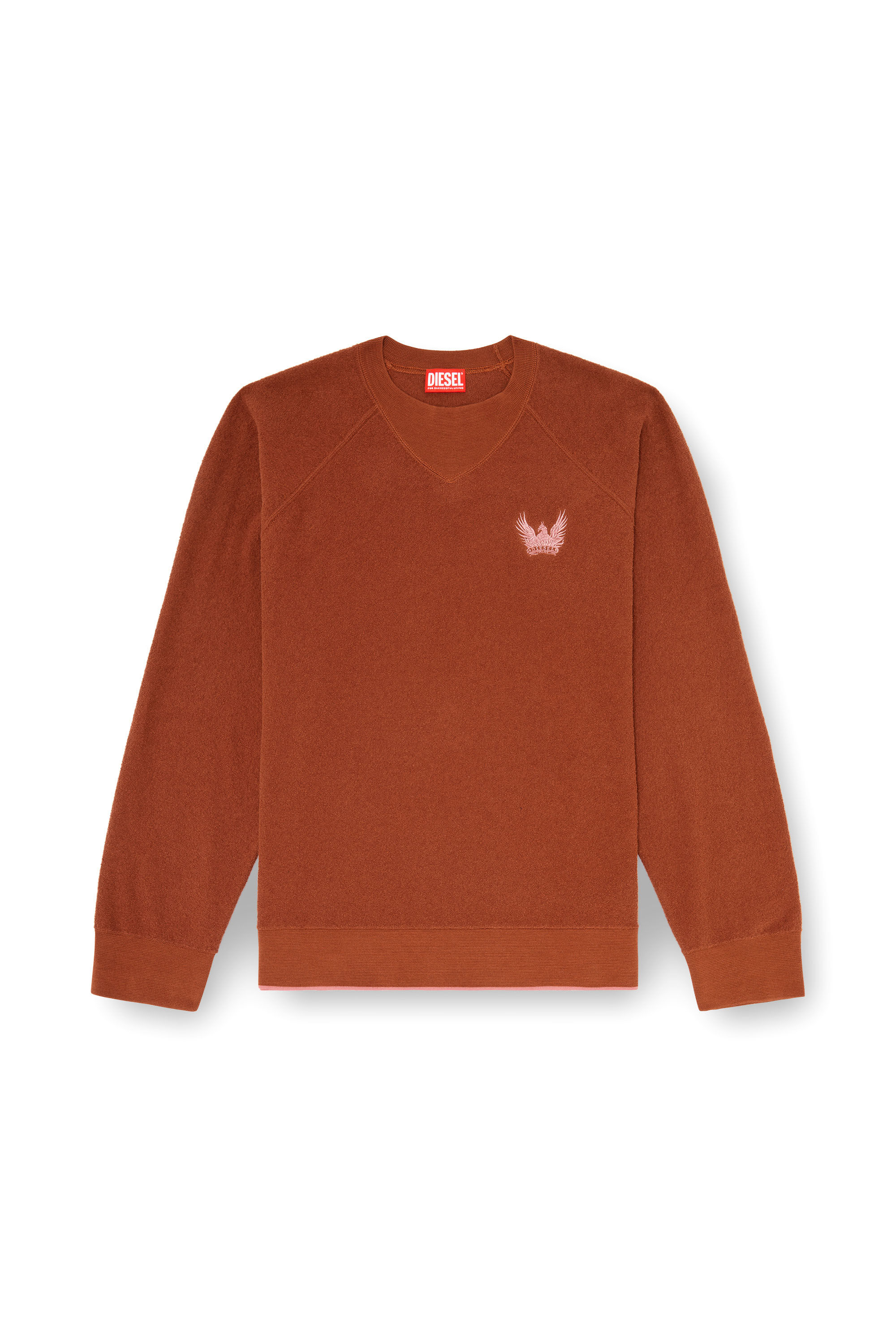 Diesel - K-RALFS, Herren Boucl&eacute;-Pullover mit Phoenix-Stickerei in null - 2