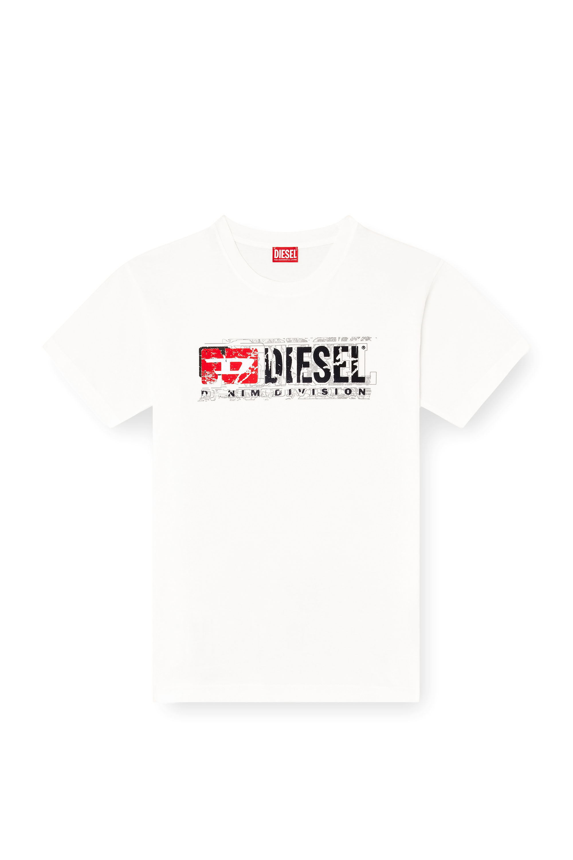 Diesel - T-NORM-T6, Herren T-Shirt mit geflocktem Diesel Denim Division-Logo in Wei&szlig; - 2