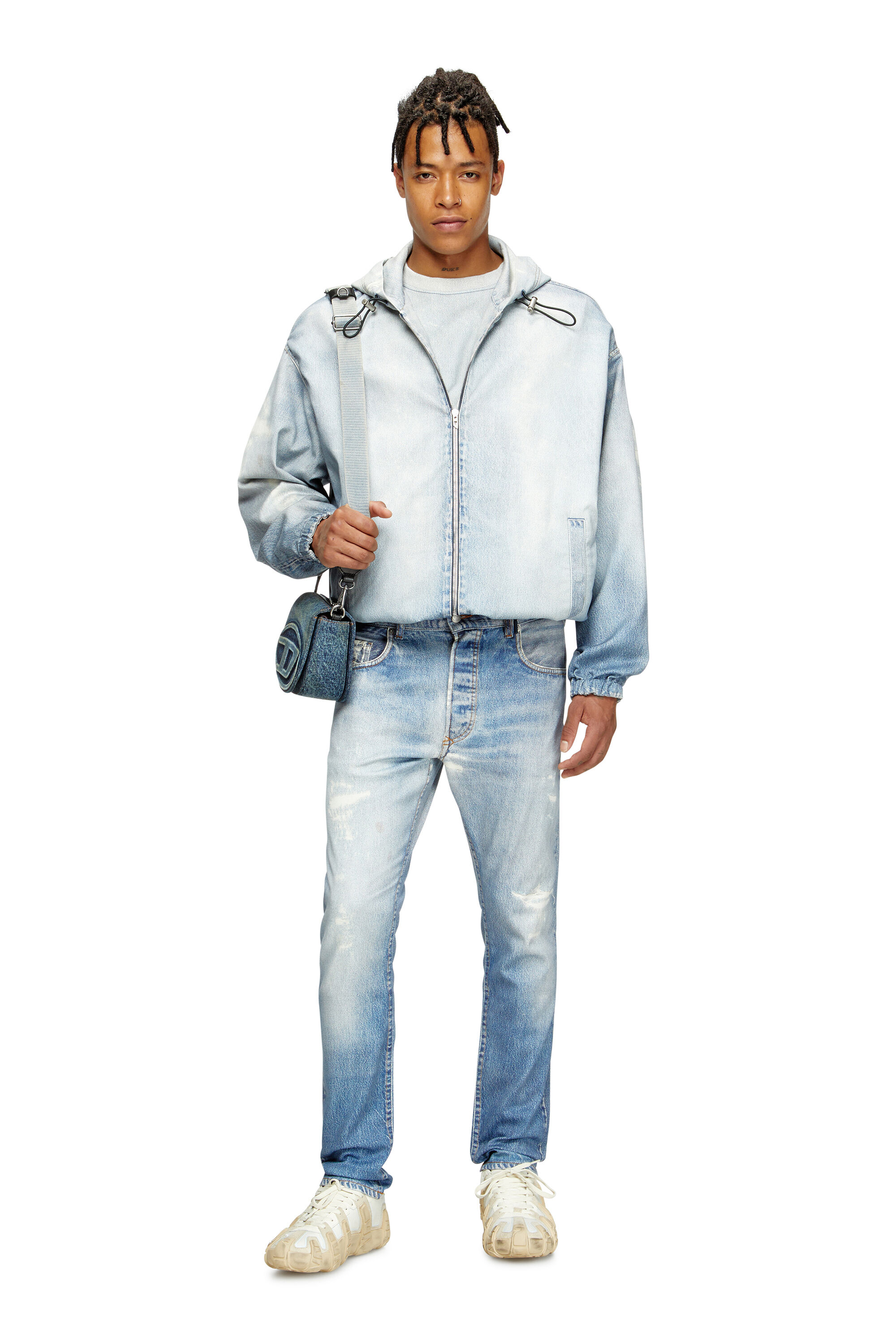 Diesel - 1DR CAMERA BAG, Unisex 1DR Camera Bag-Camera Bag aus solarisiertem Denim in Blau - 6