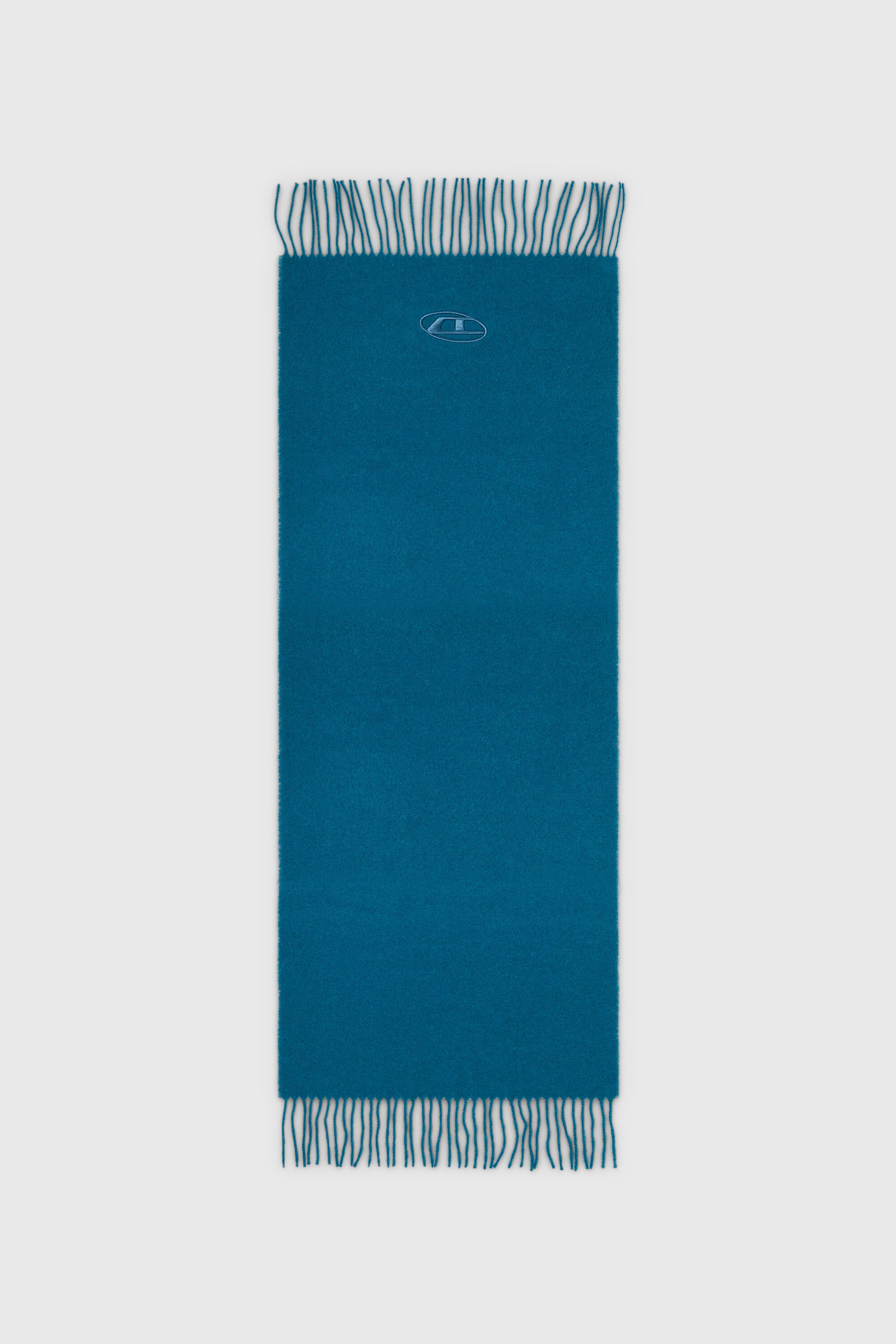 Diesel - S-IMON-D-LONG, Unisex Schal aus Wollmischung mit Fransenabschl&uuml;ssen in Blau - 2
