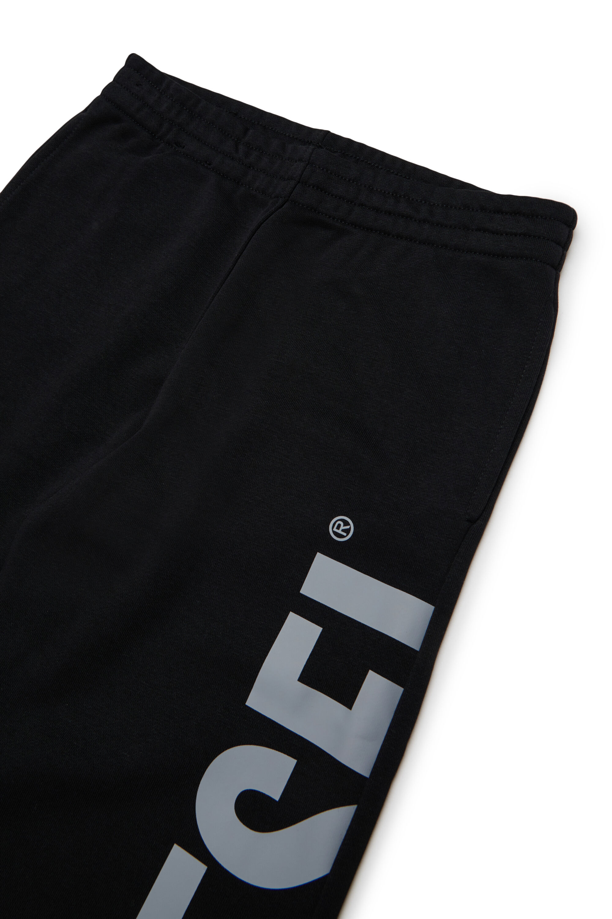 Diesel - PRES, Herren Sweatpants mit abgeschnittenem Logo-Print in Schwarz - 3