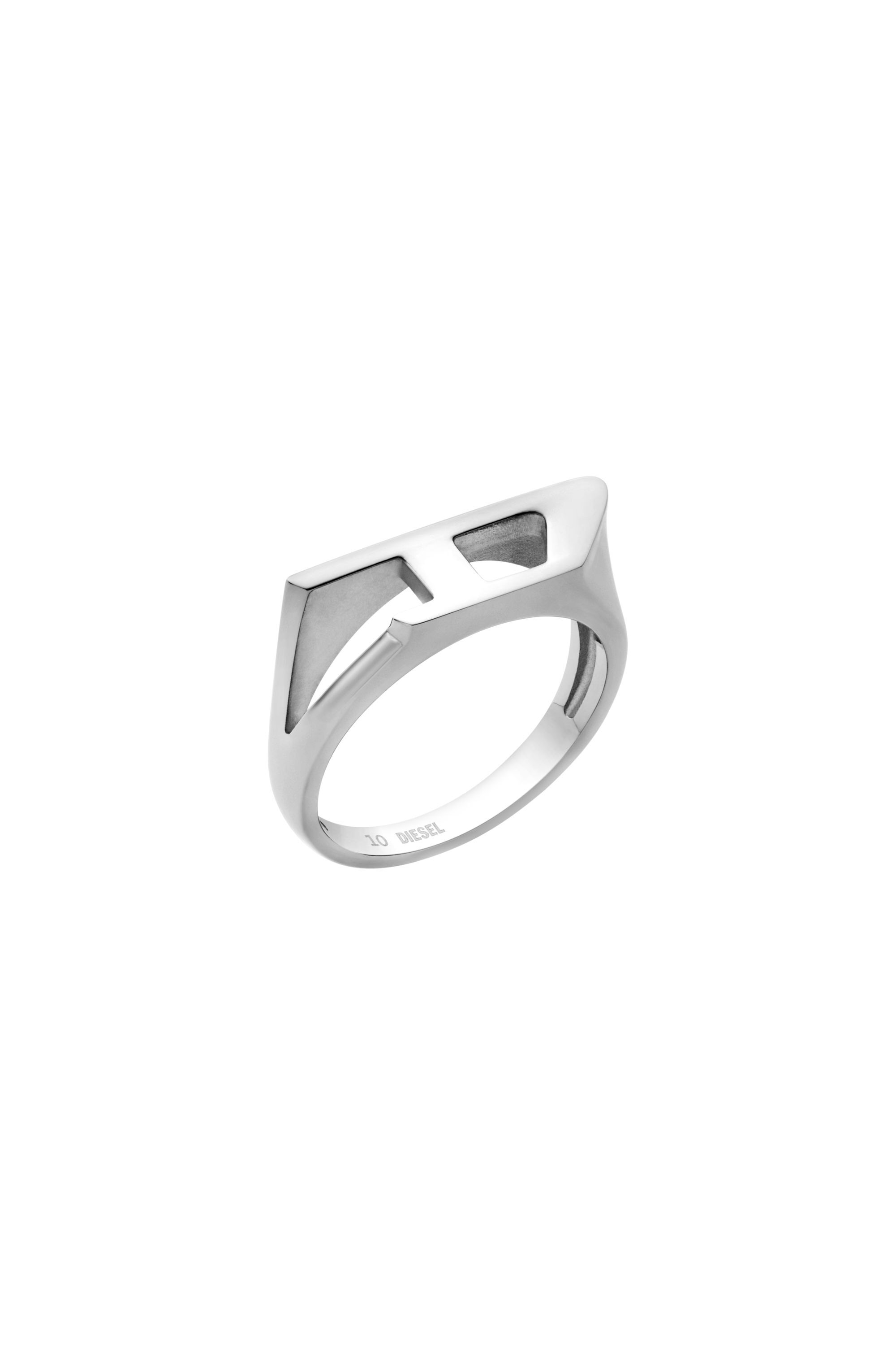 Diesel - DX1638040 JEWELLERY, Unisex Siegelring aus Edelstahl in Silber - 1