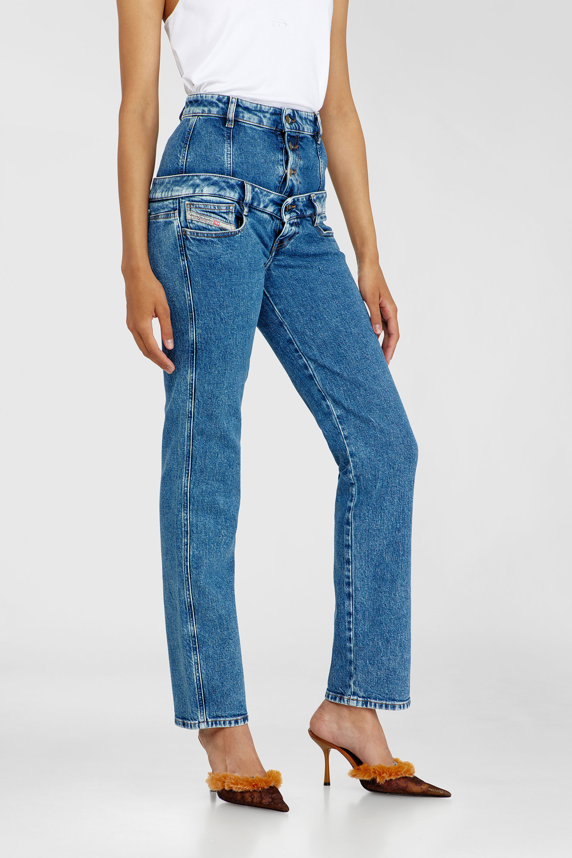 Diesel - Damen Slim Jeans D-Fynora 007EU, Mittelblau - 7