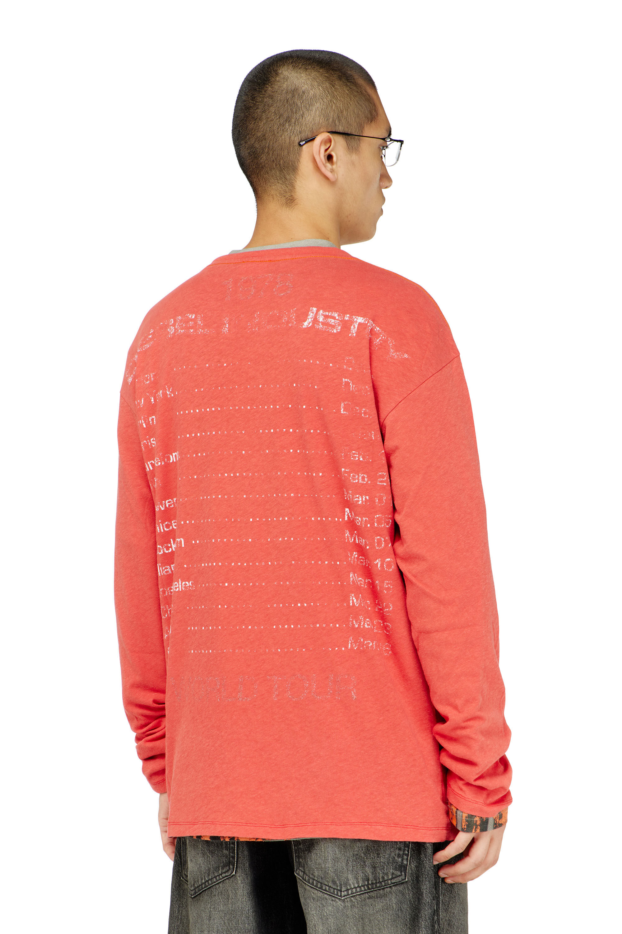 Diesel - T-GERI-LS, Herren Langarmshirt mit Konzertgrafik in null - 4