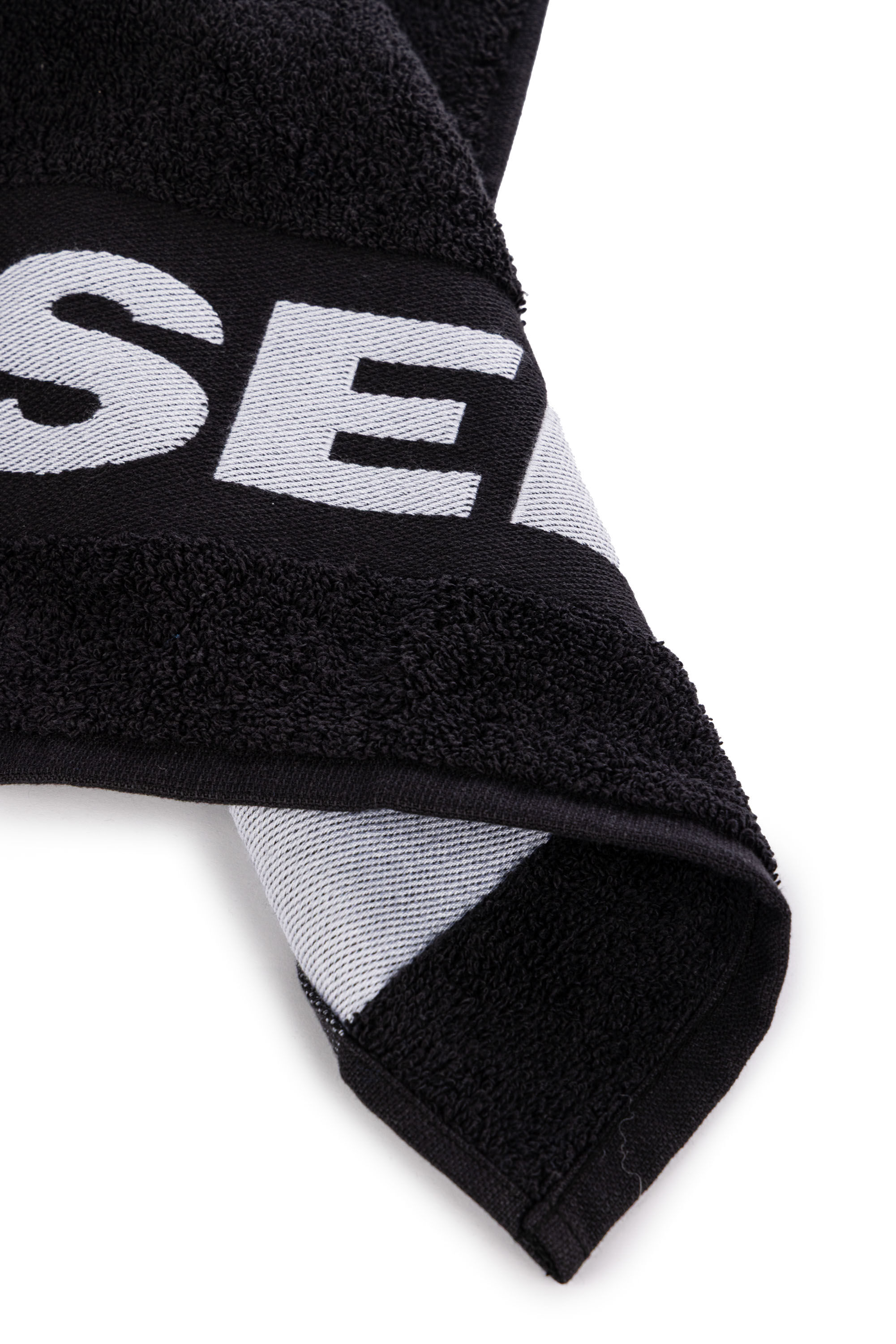 Diesel - 1015135 LOGO-COTTON TOWEL SET 1+1 BLACK, Unisex Tücher-Set aus Baumwoll-Frottee mit Logo in Schwarz - 3