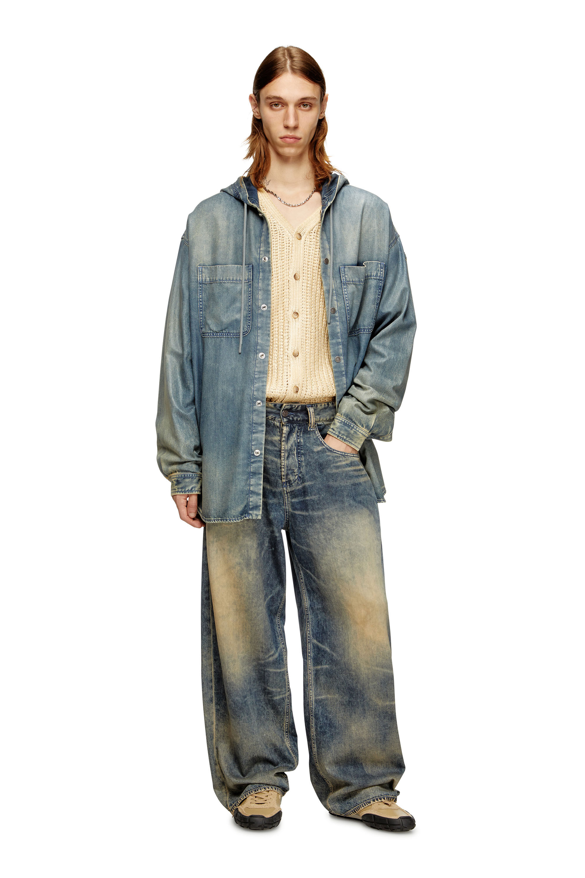 Diesel - Herren Relaxed Jeans 1997 D-Enim-M 0CEBB, Mittelblau - 1