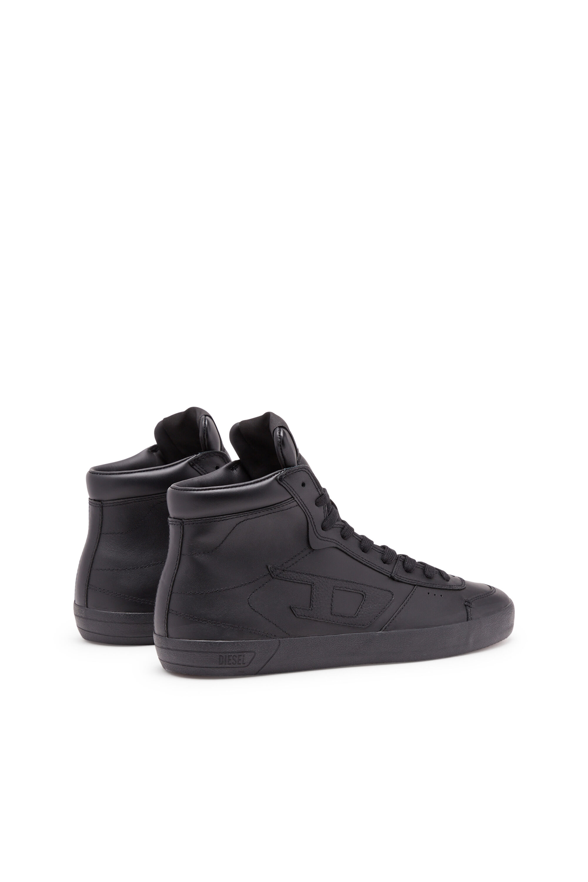 Diesel black leather sneakers sale