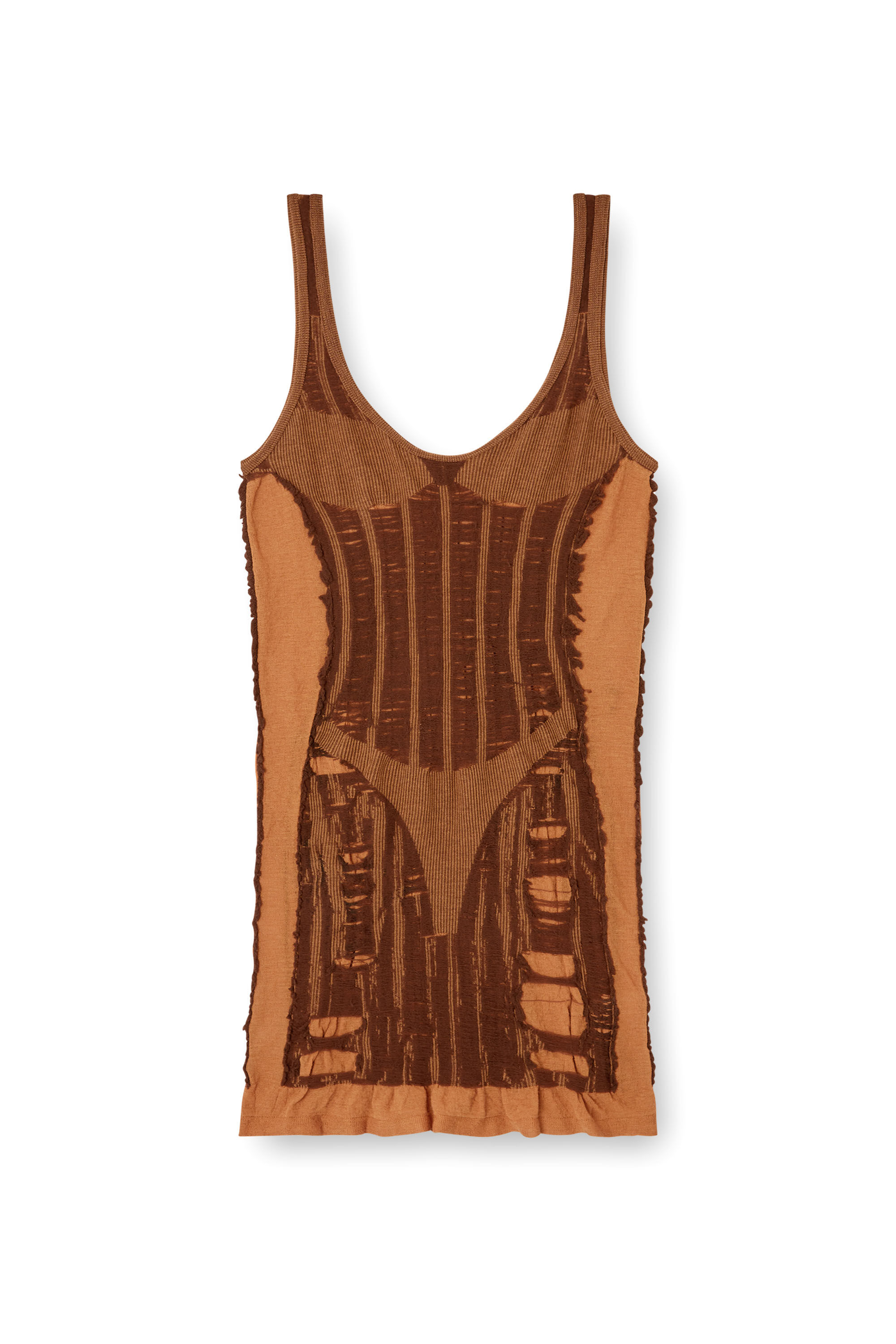Diesel - M-CALIMERA-SHORT, Damen Minikleid aus vielgetragenem hautengem Strick in null - 2