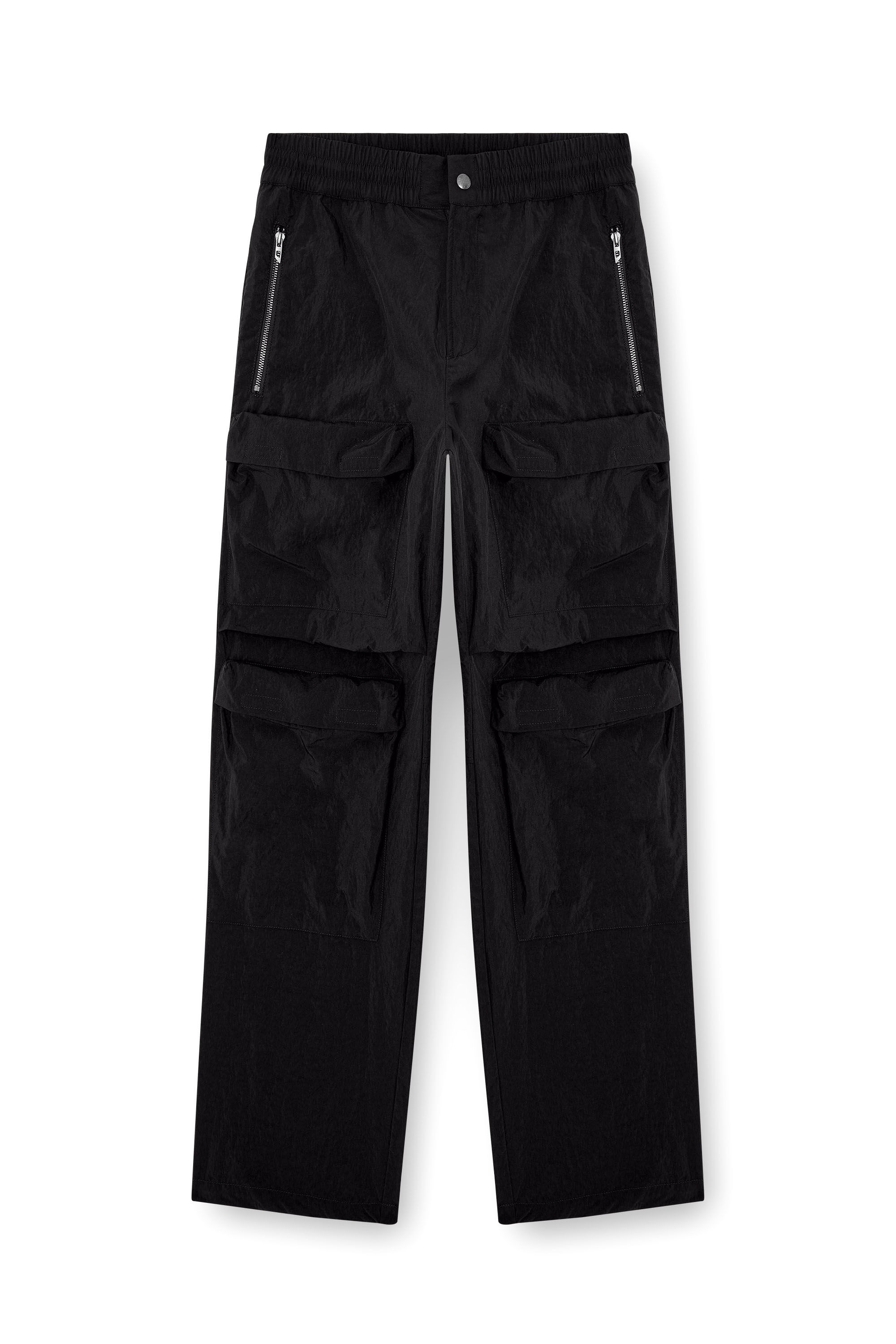 Diesel - P-DANZEL, Herren Utility-Hose aus überfärbtem Nylon in Schwarz - 2