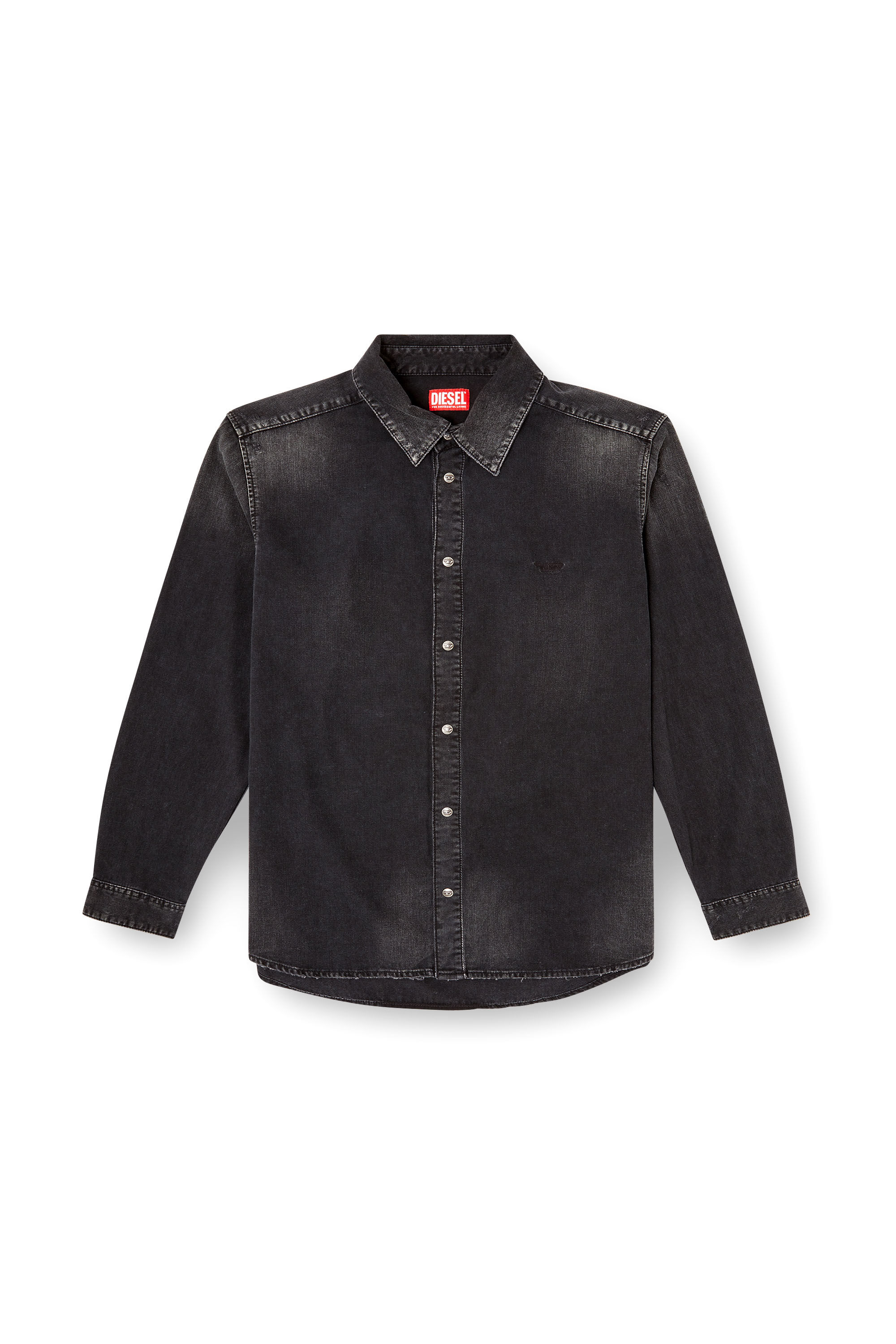 Diesel - D-SIMPLY, Herren Langärmeliges Denimhemd in Schwarz - 2