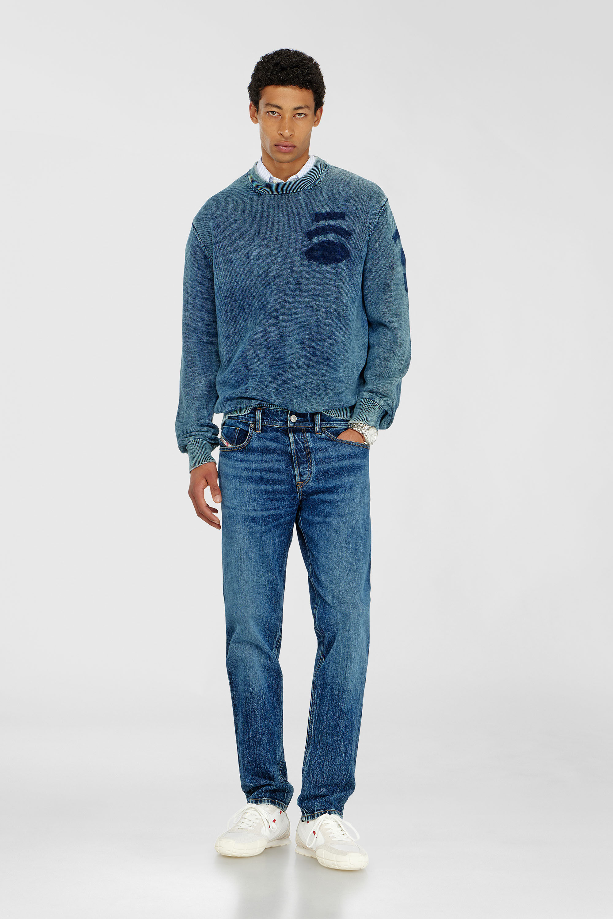 Diesel - S-PAGODHA LOW, Herren S-Pagodha-Sneakers aus Leder, Wildleder und Ripstop in Weiss/Rot - 7