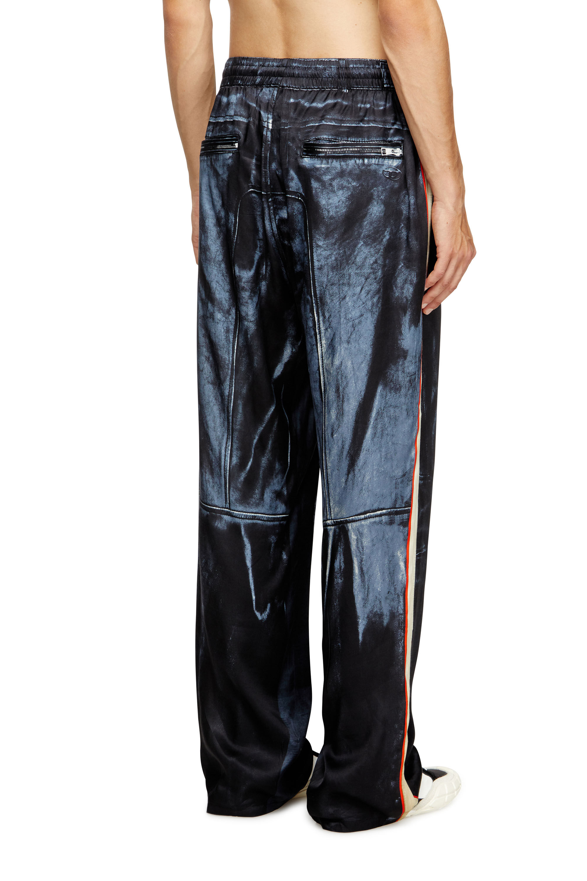 Diesel - P-THECKS-NMAN, Herren Hose aus Viskose mit Biker-Print in null - 4