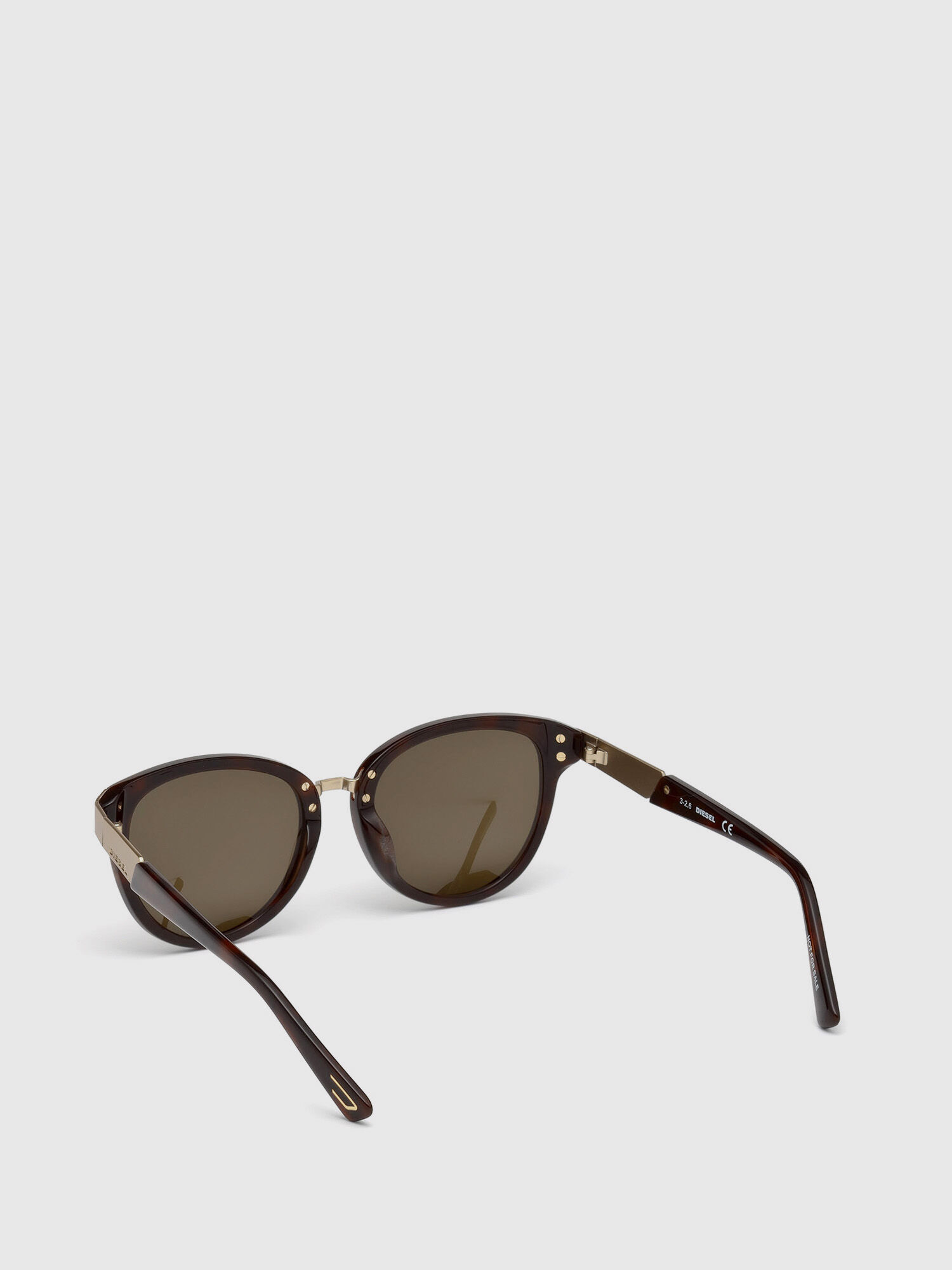 Diesel - DL0234, Damen Diesel-typische Sonnenbrille mit Metallakzenten in Braun - 2