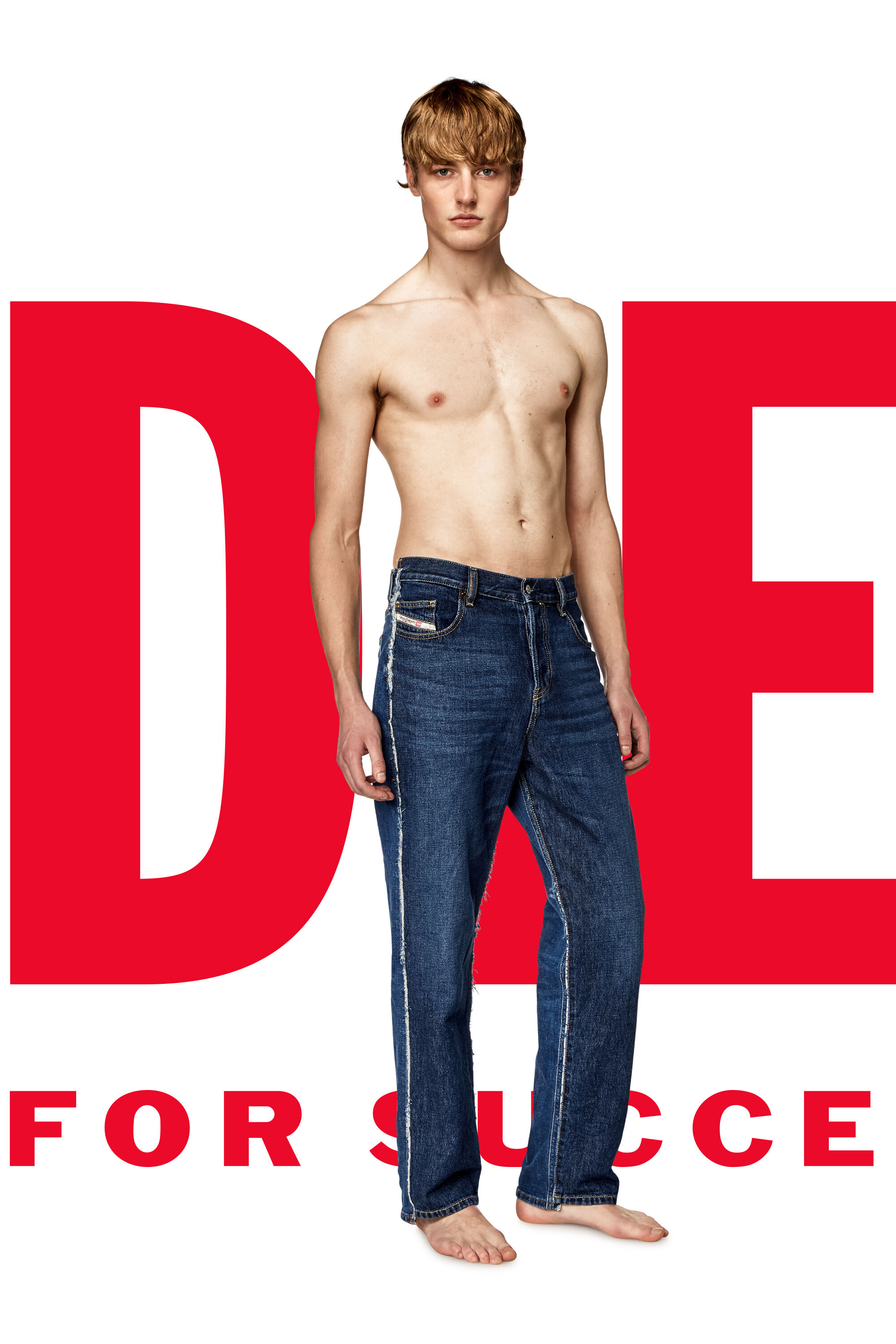 Diesel - Straight Jeans Dieseloves 03 09K47, Mittelblau - Image 1