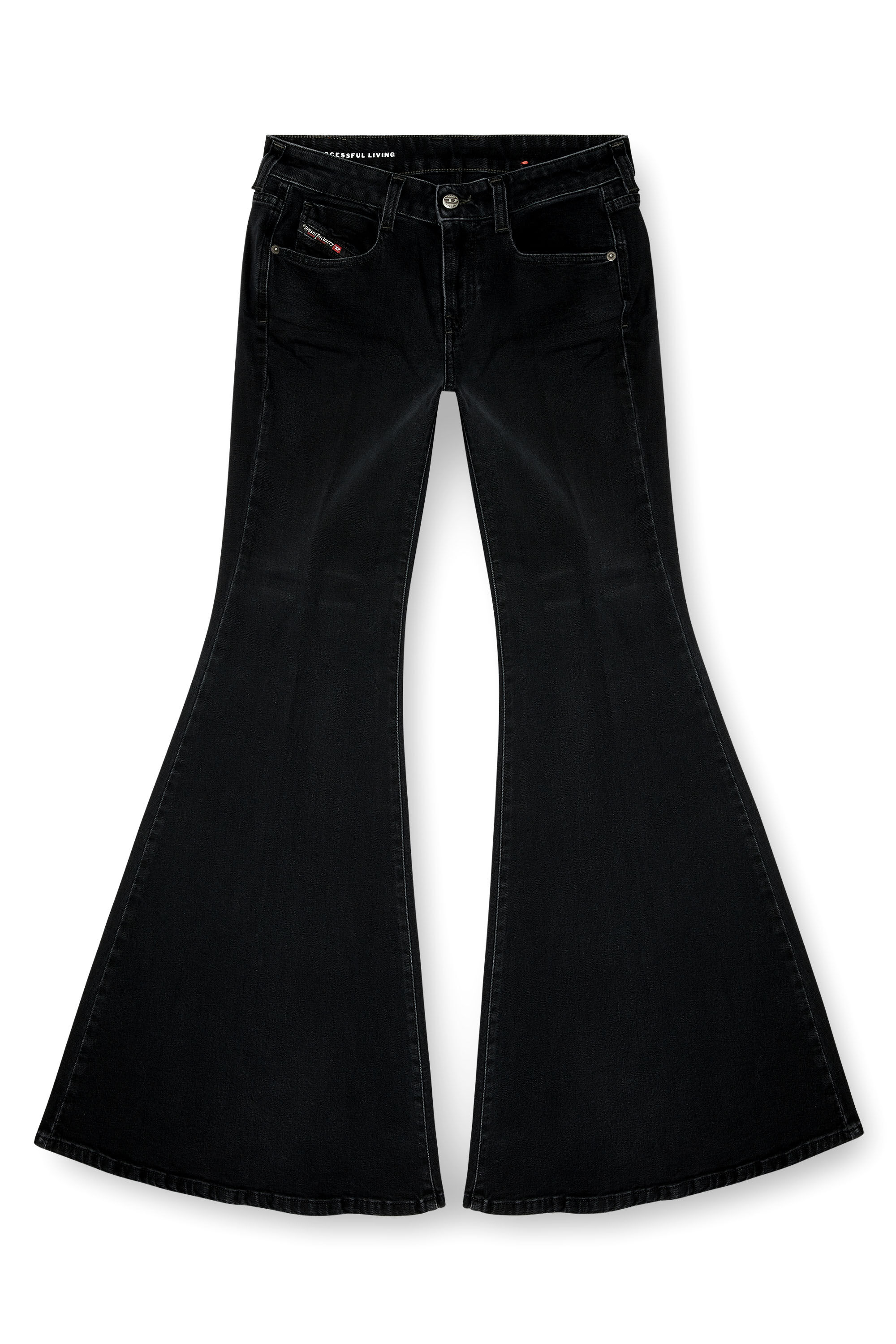 Diesel - Damen Flare Jeans 1970 D-Bleess 09M69, Schwarz/Dunkelgrau - 2
