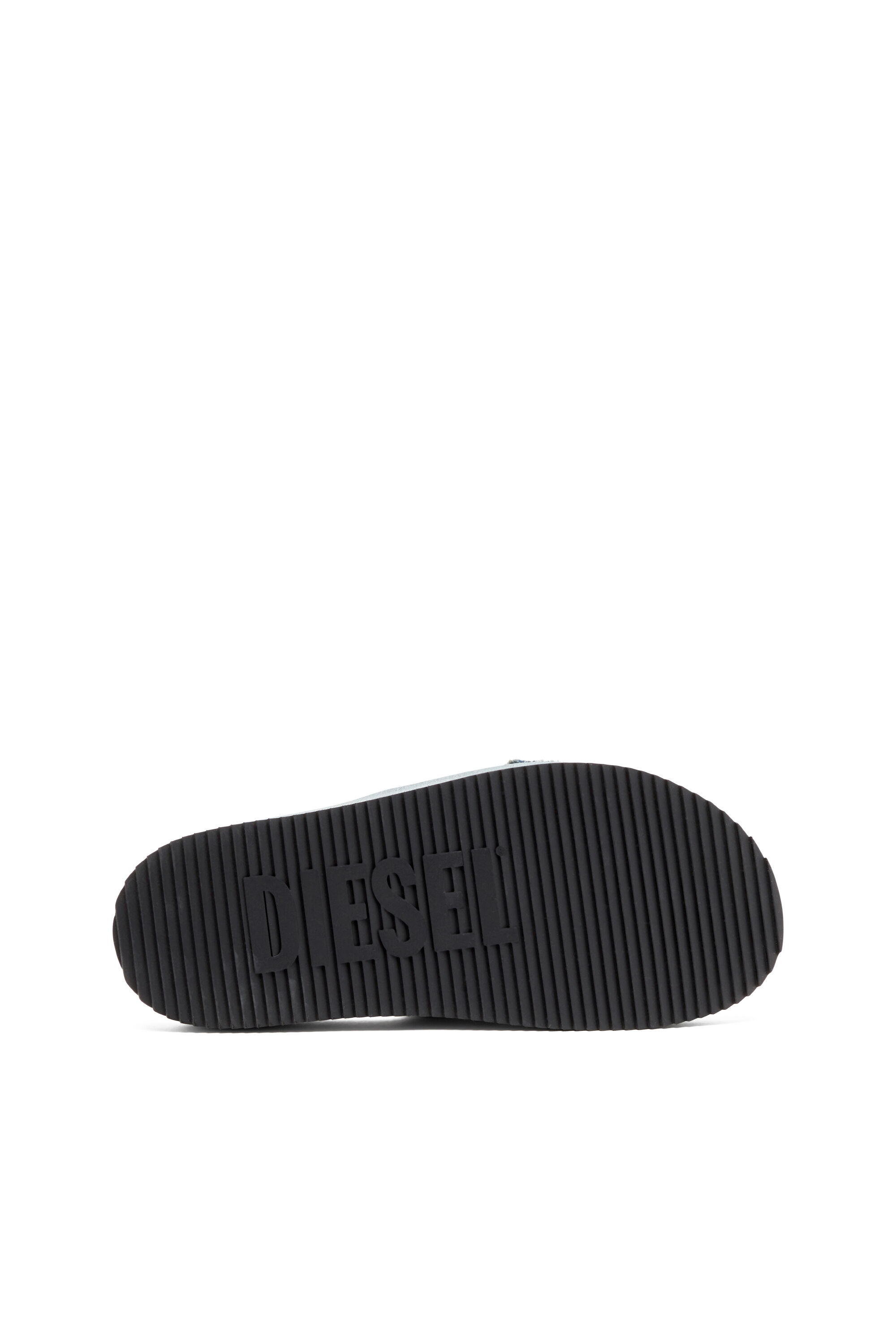 Diesel - SA-SLIDE D OVAL, Unisex Sa-Slide D-Slides aus vielgetragenem Denim in Hellblau - 5