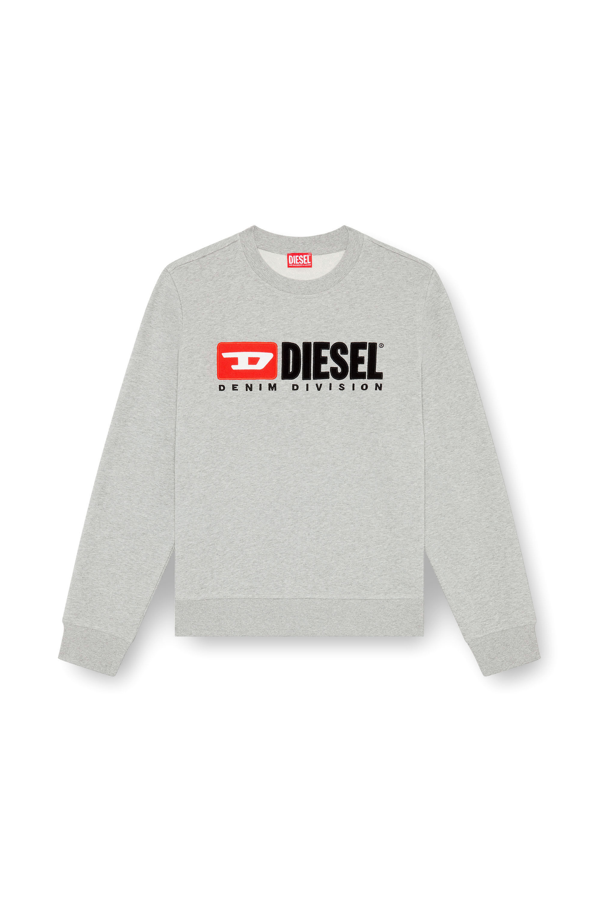 Diesel - S-BOXT-DIV, Herren Sweatshirt mit Denim Division-Logo in Grau - Image 2