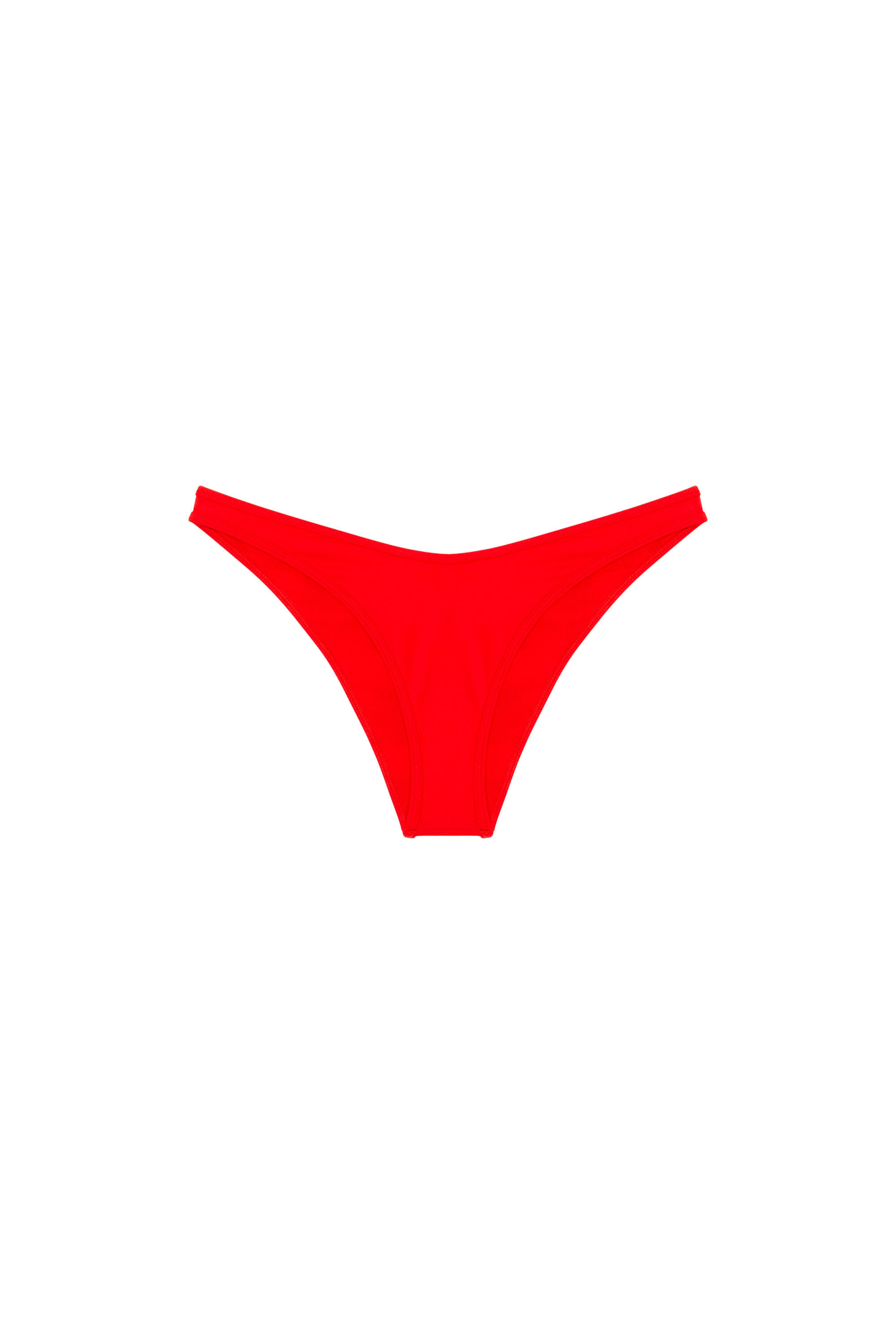 Diesel - BFPN-BRAZILIAN, Damen Bikinihöschen mit abgeschnittenem Diesel-Logo in Rot - 4