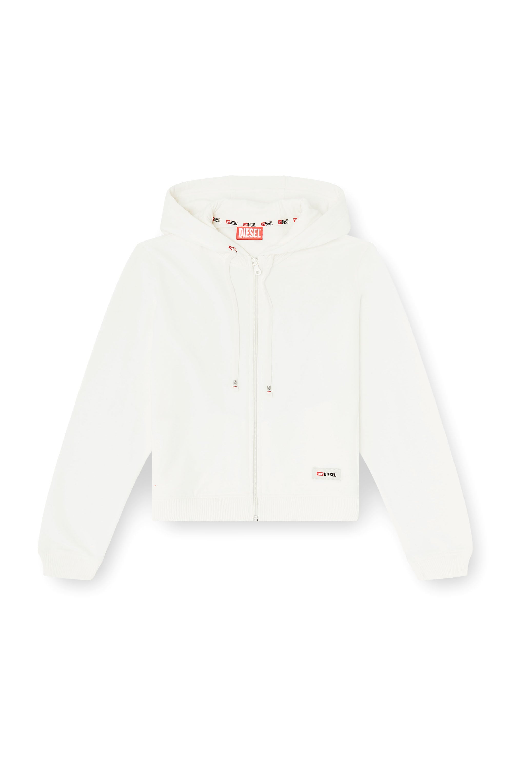 Diesel - HARRIET-D-CORE, Damen Kapuzenpullover aus aufgerauter Baumwollmischung in Wei&szlig; - 2