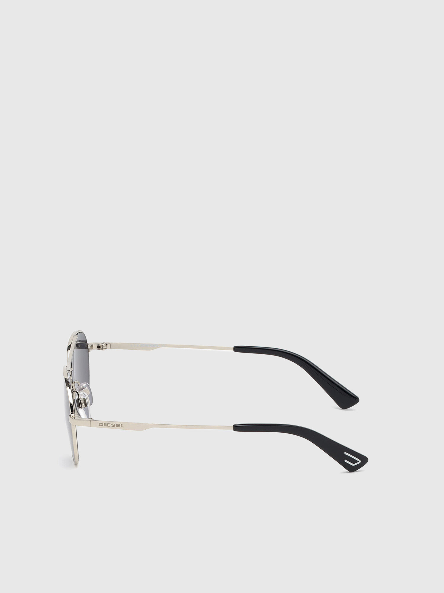 Diesel - DL0291, Unisex Sonnenbrille aus Metall mit Pilotform in Silber/Schwarz - 3