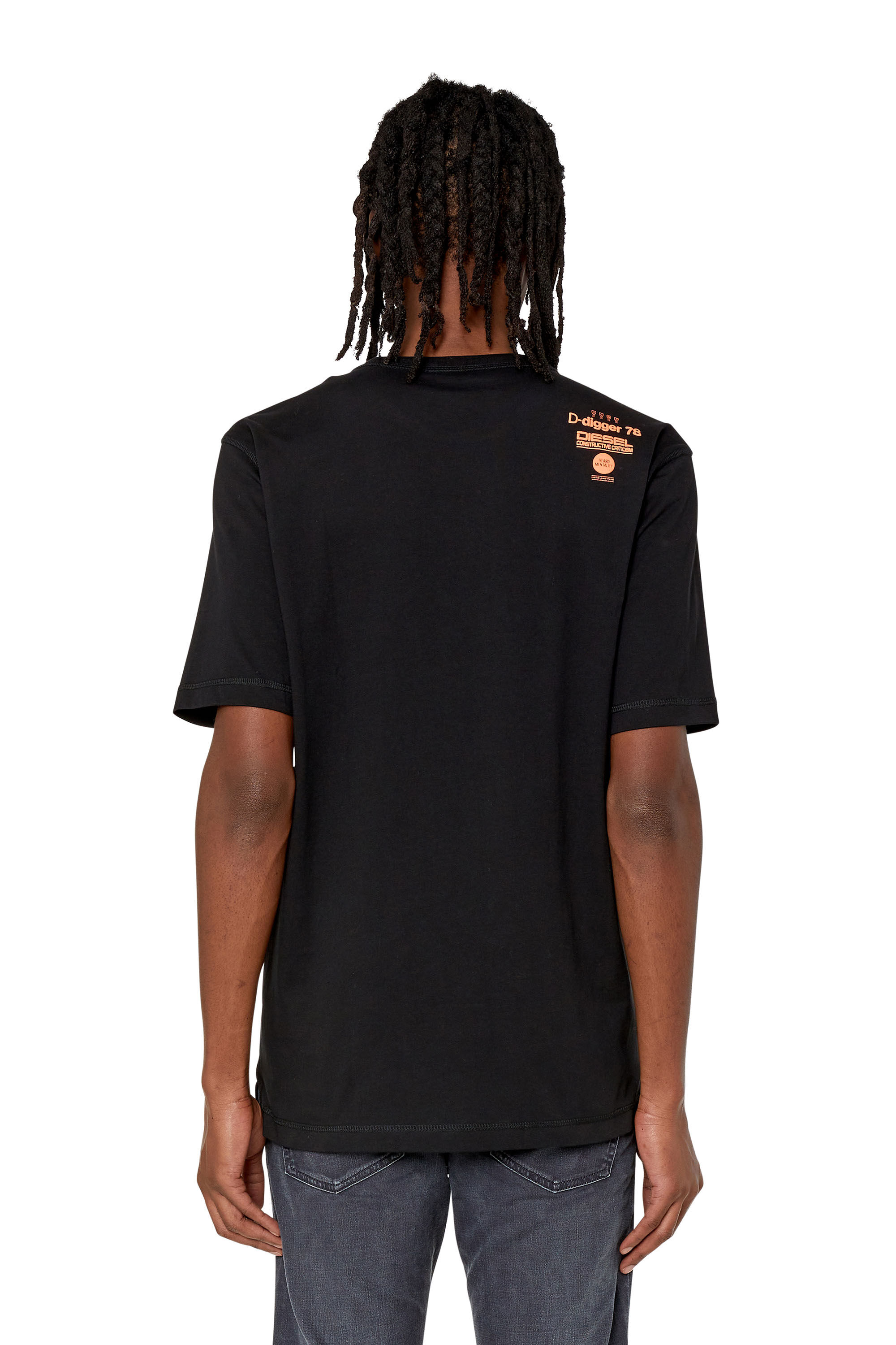 Diesel - T-JUST-SLITS-G1, Schwarz - Image 4