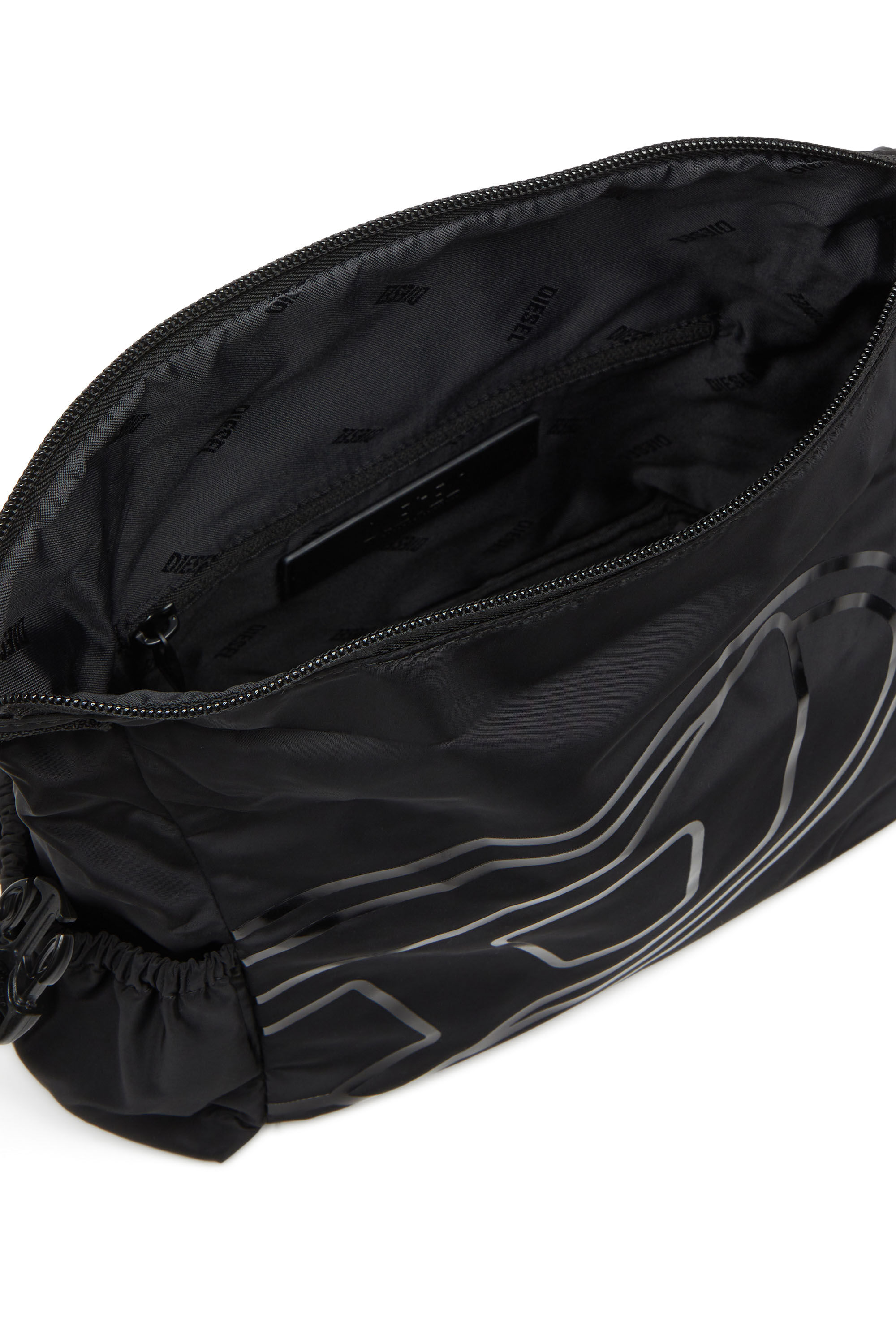 Diesel - DRAPE WASH BAG X, Herren Wash Bag aus Nylon mit Oval D-Print in Schwarz - 2