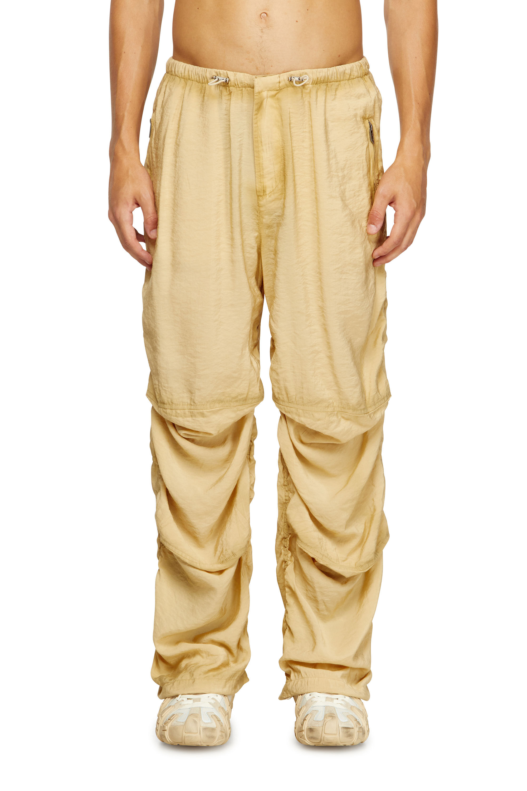 Diesel - P-DAILY, Herren Utility-Hose aus leichtem, knitterigem Stoff in Beige - 3