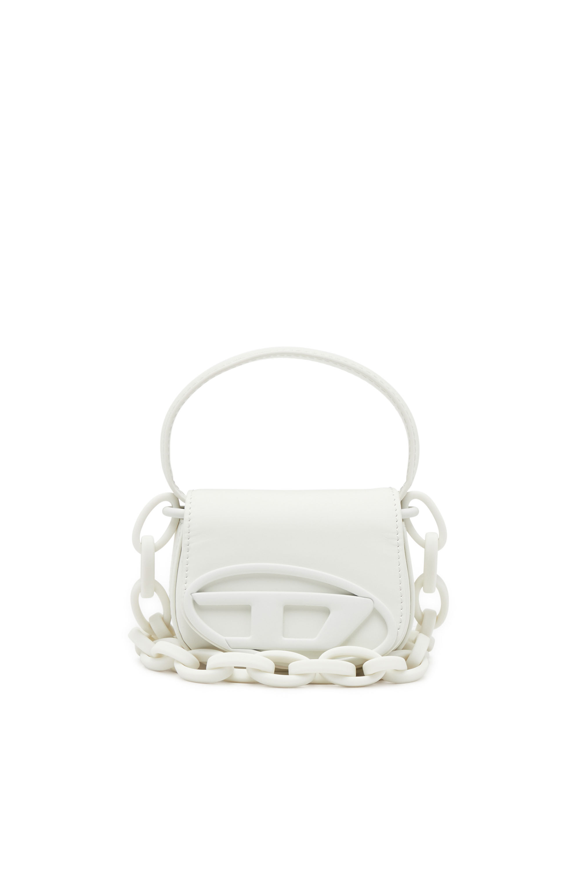 Damen 1DR Xs-Ikonische Mini-Tasche aus mattem Leder | Weiss | Diesel