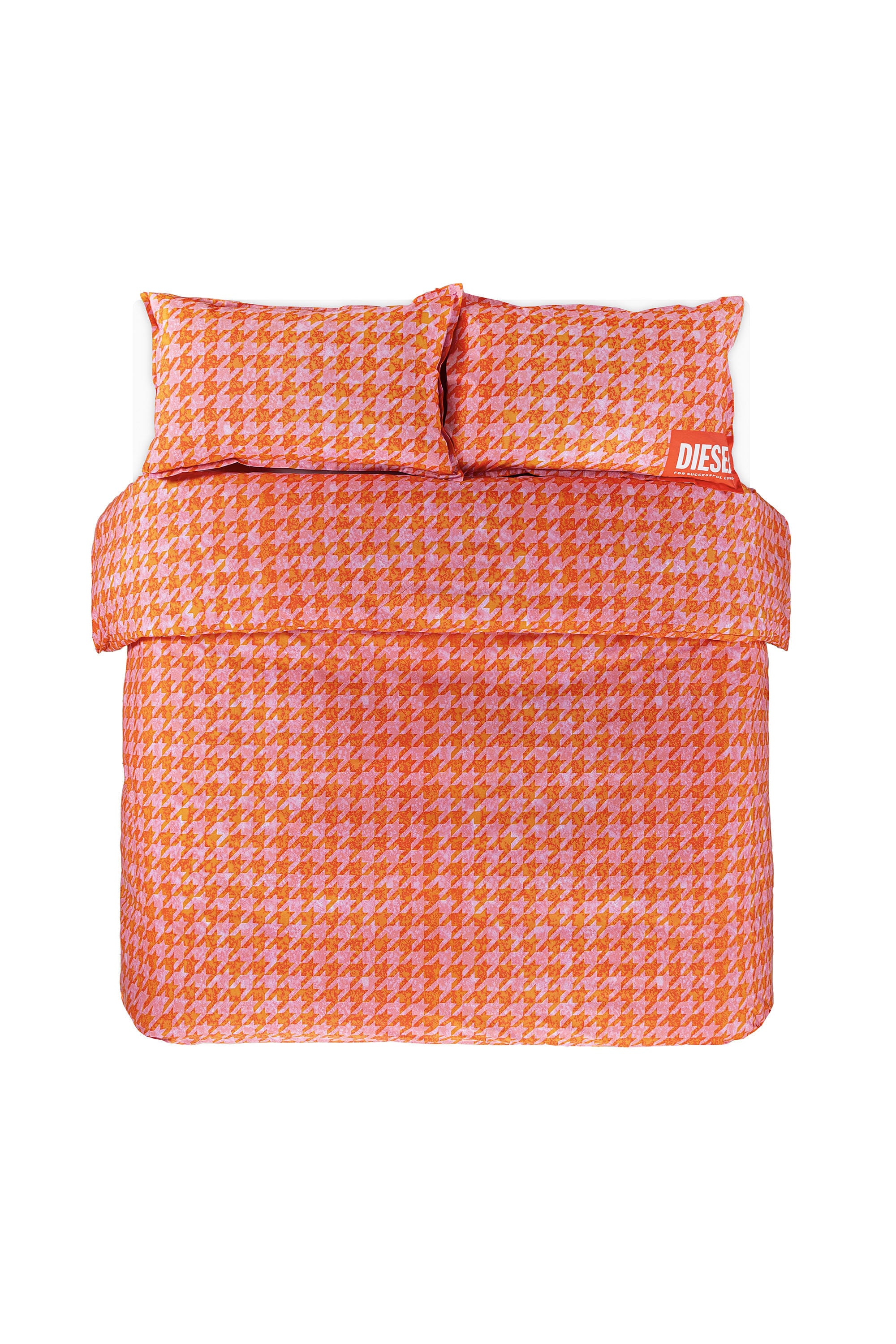 Diesel - 1018105  DROP PINK/RED PERCALE DUVET COV, Unisex Perkal-Bettw&auml;sche-Set f&uuml;r Queen-Size-Bett in Orange - 1