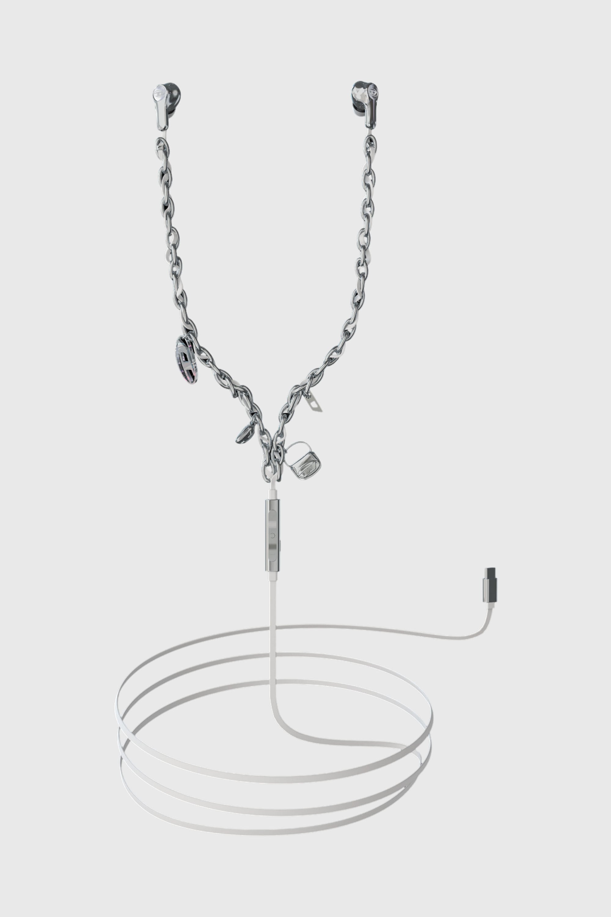 Diesel - 60458  WIRED EARBUDS WIRED EARBUDS, Unisex Wired Earbuds und charms in Silber - 1