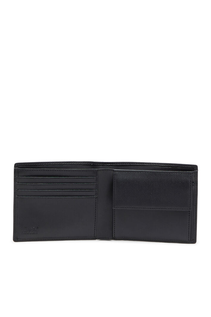 Diesel - BI FOLD COIN S, Herren Zweifach faltbare Geldbörse aus Leder mit Münzfach in Schwarz - 4