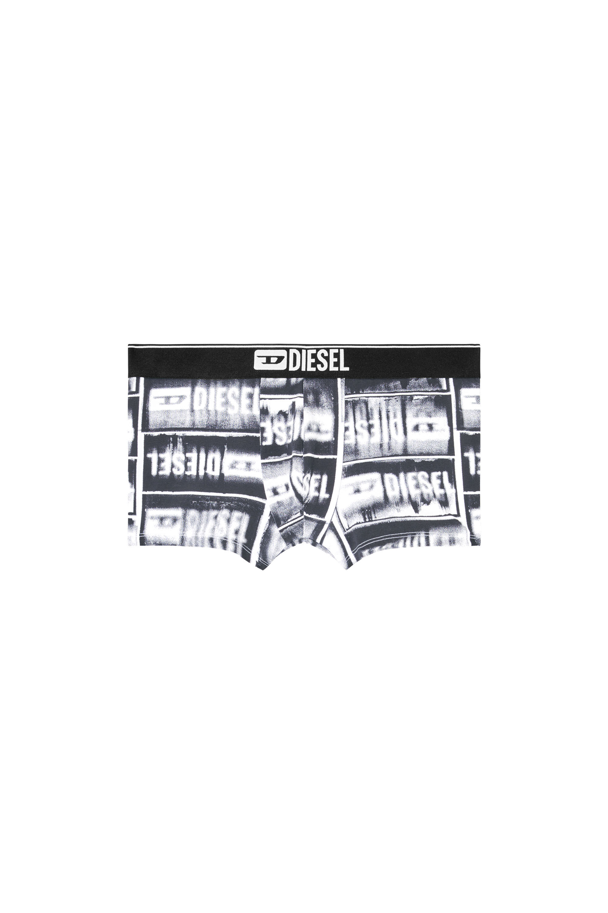 Diesel - DAMIEN-D-BOX, Herren Retropants mit verblasstem Logo-Print in Schwarz - 2