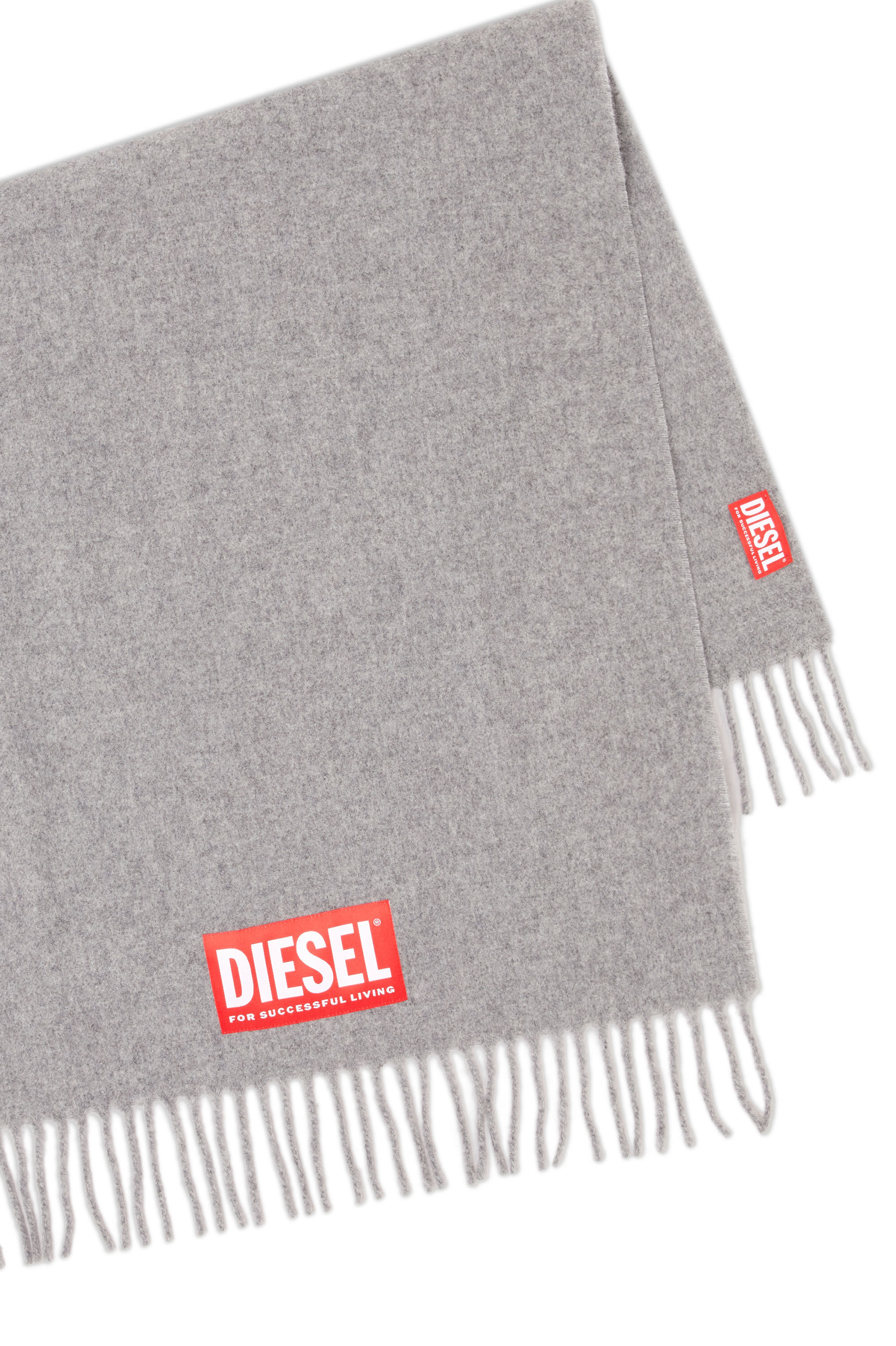 Diesel - S-IMON, Herren Schal aus Wollmischgewebe in Grau - 3