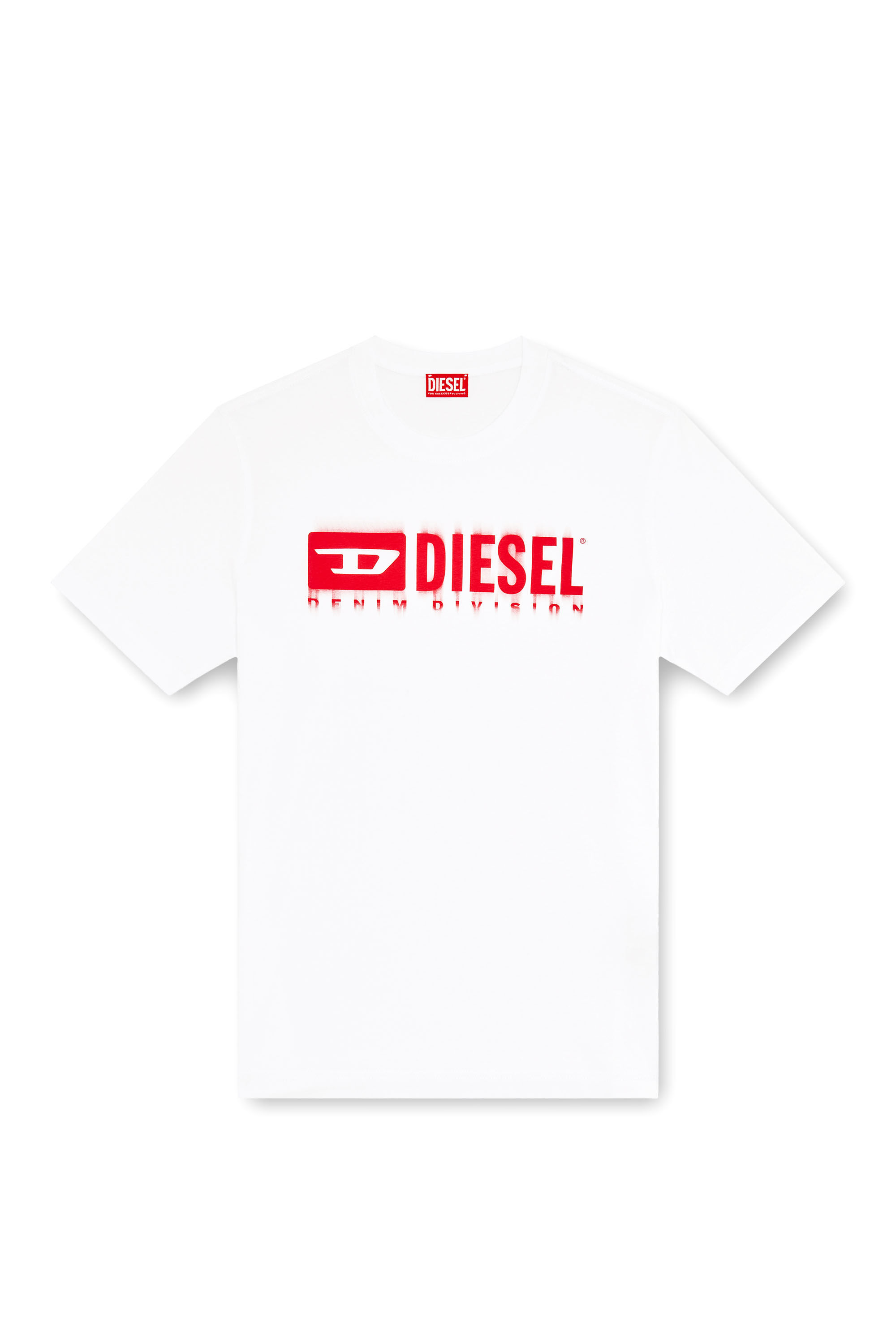 Diesel - T-ADJUST-Q7, Herren T-Shirt mit verschwommenem Diesel-Logo in Weiß - 2