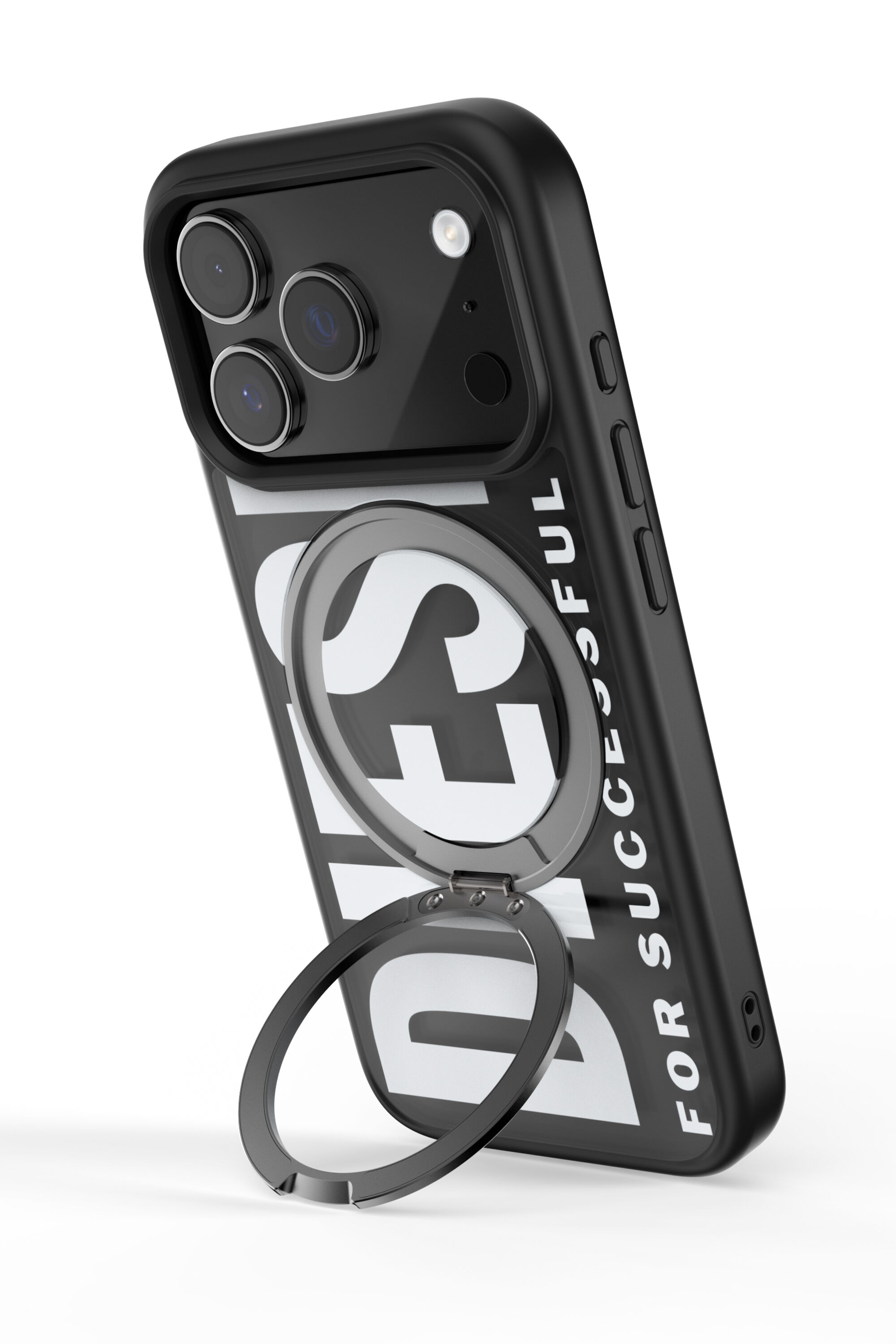 Diesel - 60405 RING STAND CASE, Unisex Ringstand-Magsafe Case für iPhone 17 Pro in Schwarz - 5