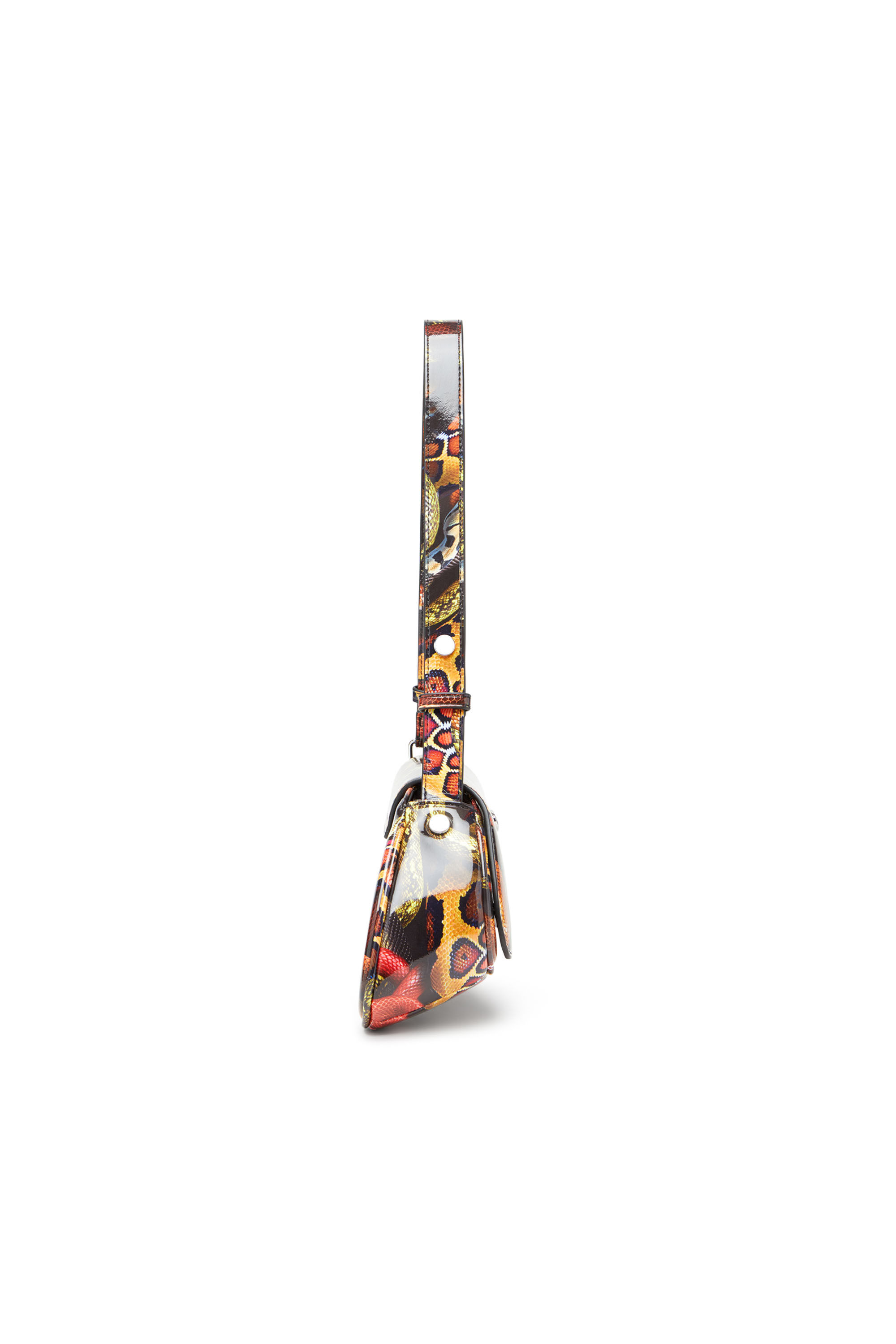 Diesel - CNY PLAY CROSSBODY, Damen Schultertasche mit Schlangen-Print in Bunt - 4