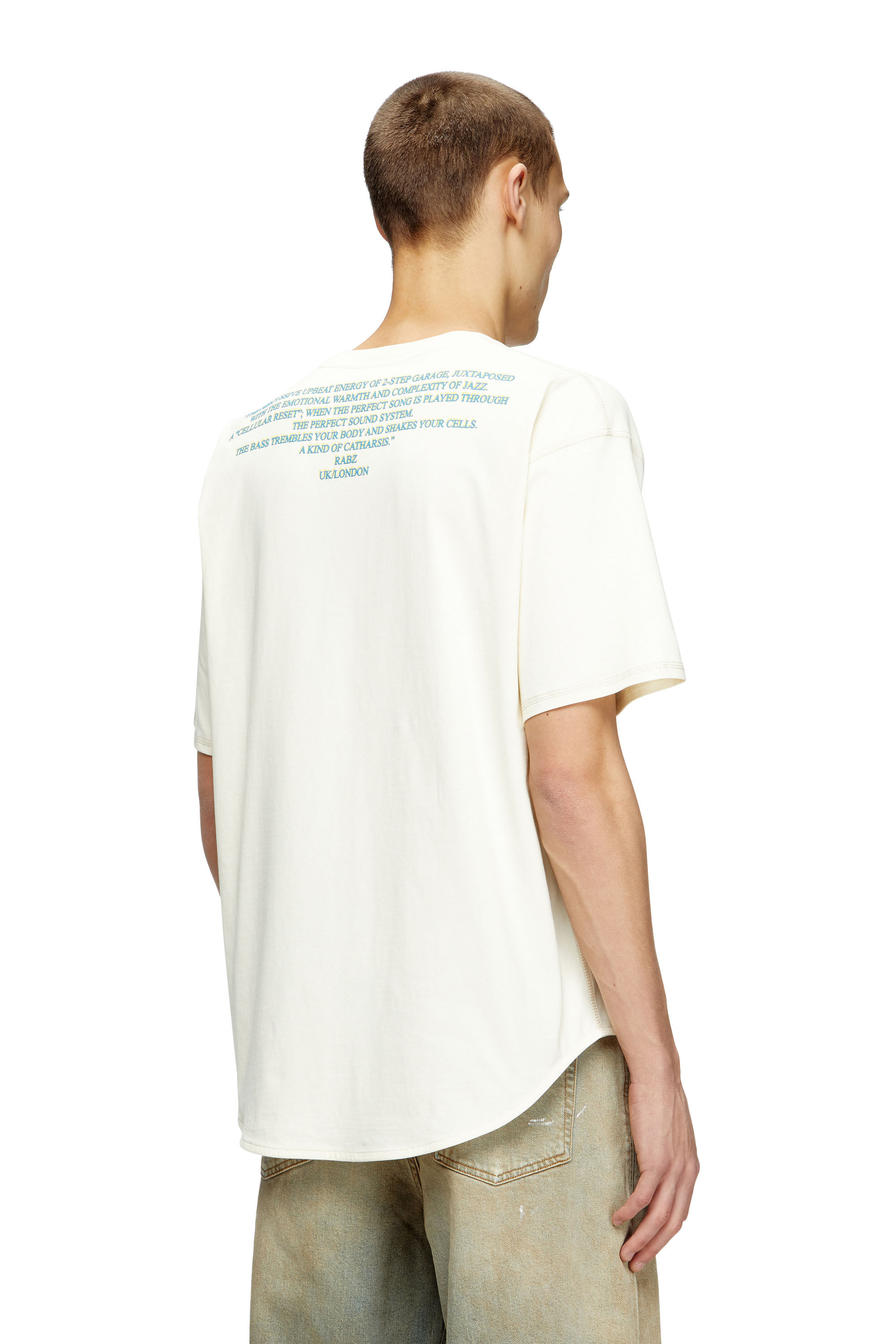Diesel - T-BIX-AA, Unisex T-Shirt mit Text-Print in Weiß - 4