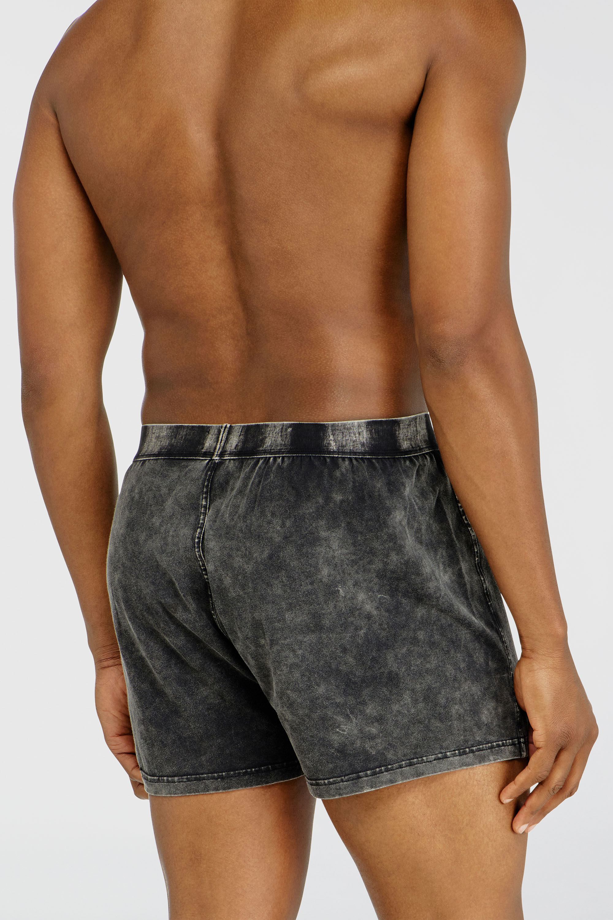 Diesel - STARPER-EL-DNM, Herren Boxers aus Baumwolle mit Denim-Effekt in Dunkelgrau - 4