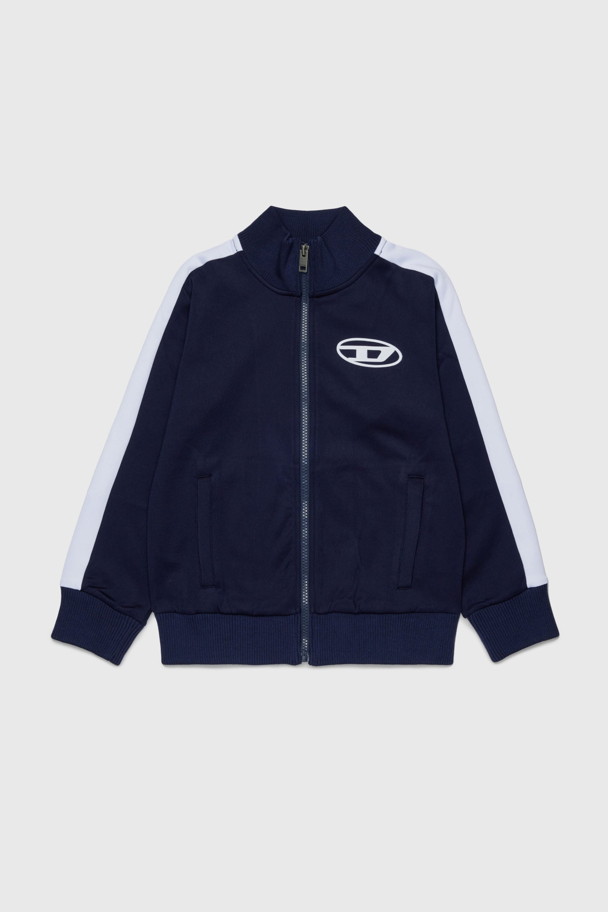 Diesel - SBOS, Herren Track jacket mit Oval D Logo in Dunkelblau - 1