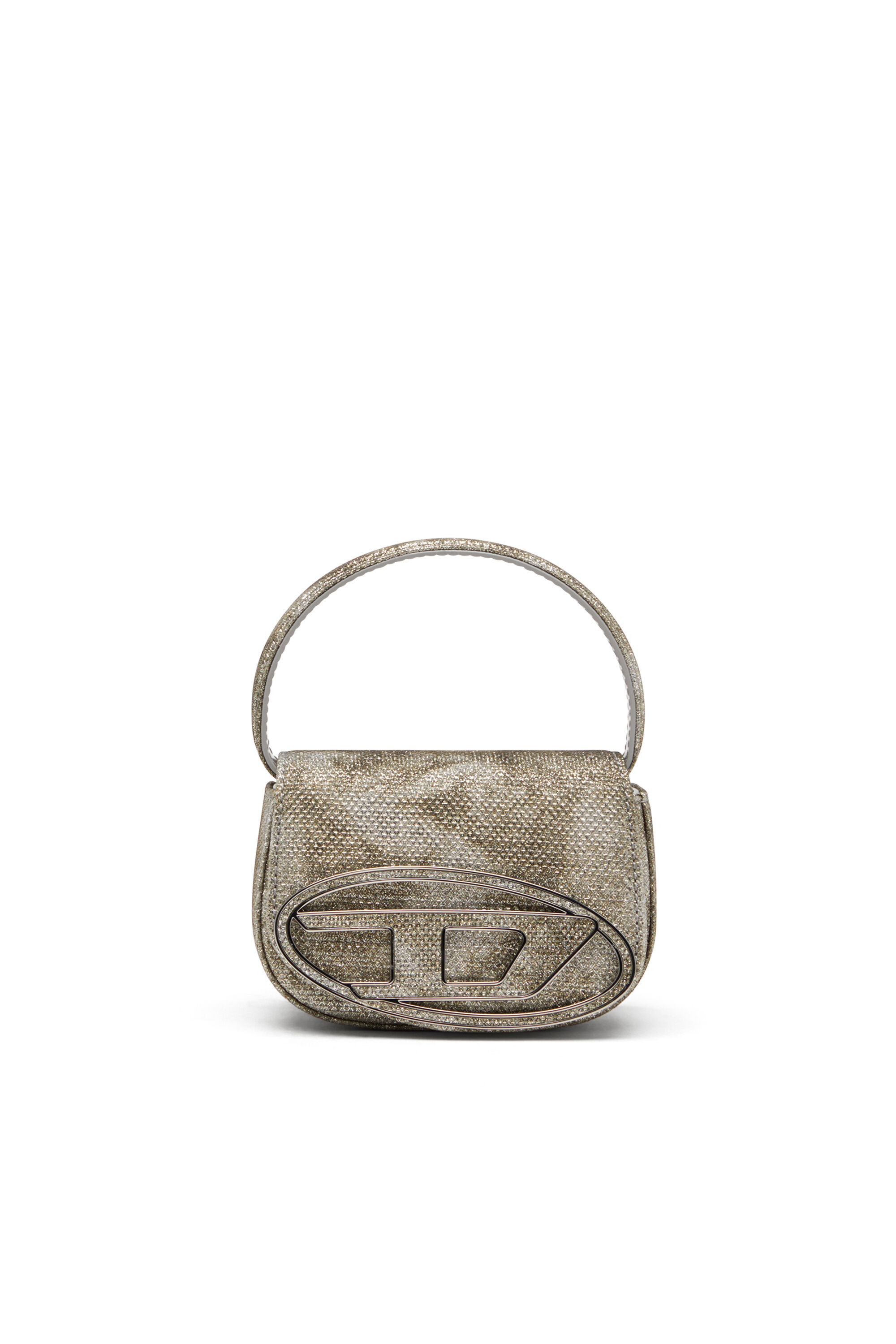 【DIESEL】1DR XS Glitter Mini Tote Bag 1DR XS Bag Woman: leather mini Bag with D logo plaque | Diesel