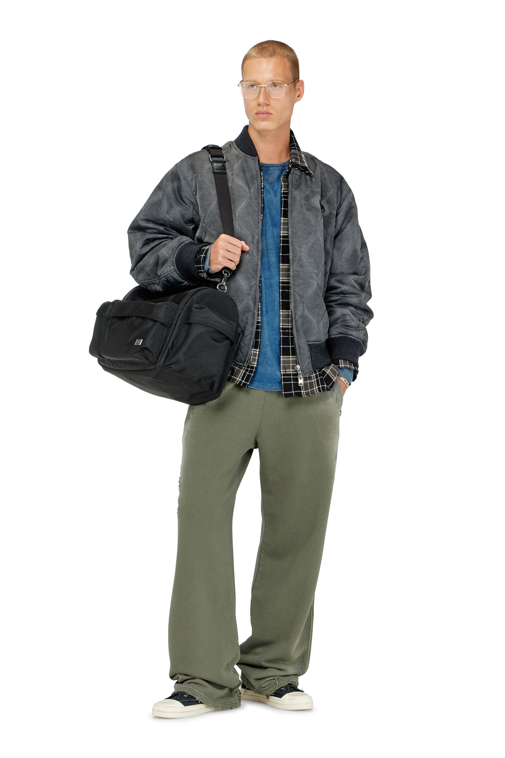 Diesel - P-KEITH, Herren Sweatpants aus Baumwolle mit destroyed look in null - 1