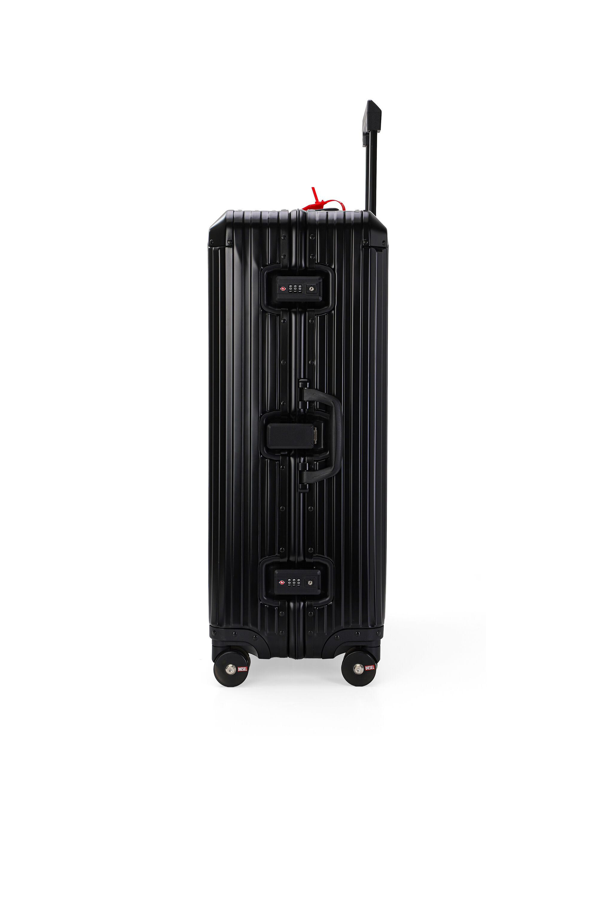 Diesel - DIESEL ALUMINUM TROLLEY- DSL002, Unisex Koffer aus Aluminium Gr&ouml;&szlig;e L in Schwarz - 3