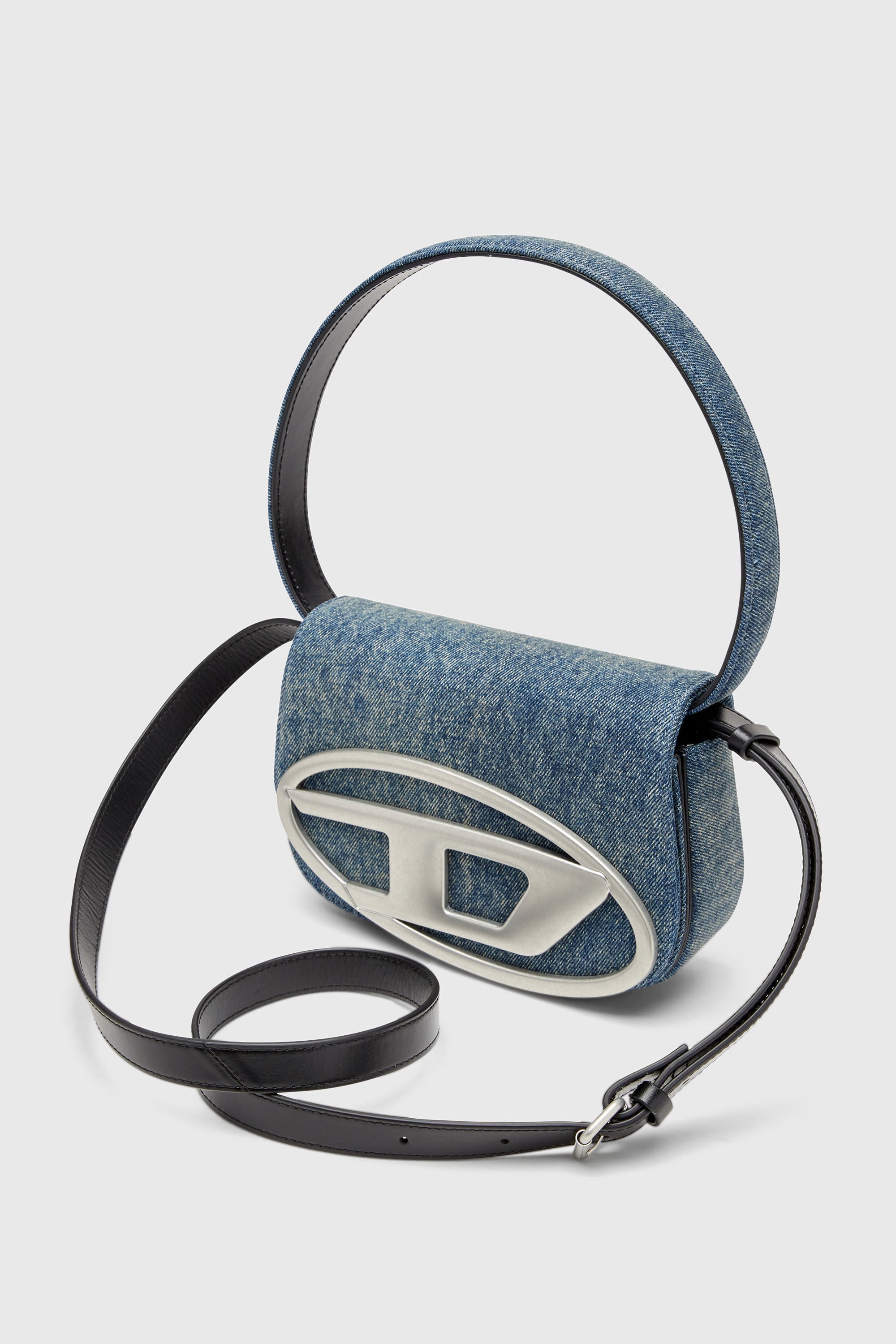 Diesel - 1DR, Damen 1DR-Ikonische Schultertasche aus solarisiertem Denim in Blau - 6