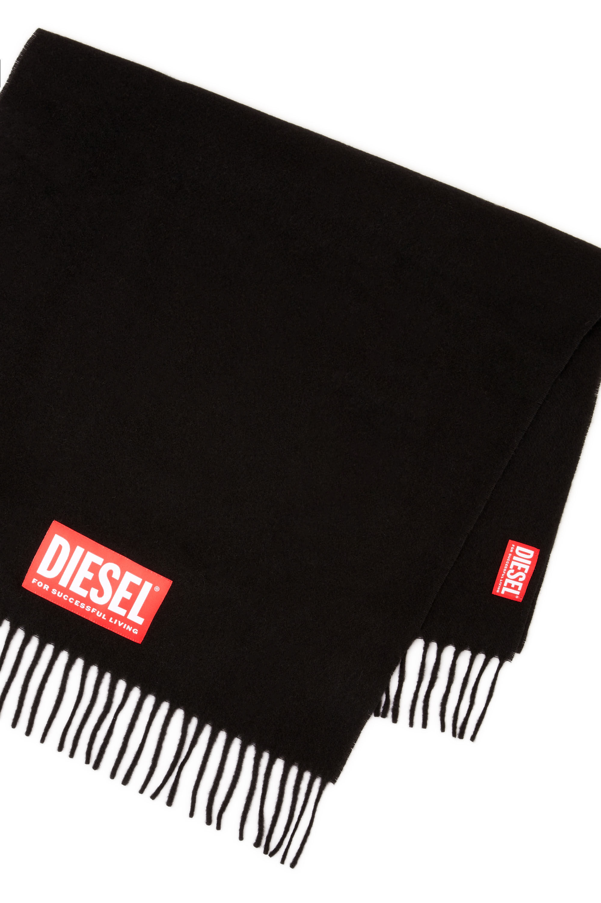 Diesel - S-IMON, Herren Schal aus Wollmischgewebe in Schwarz - 3