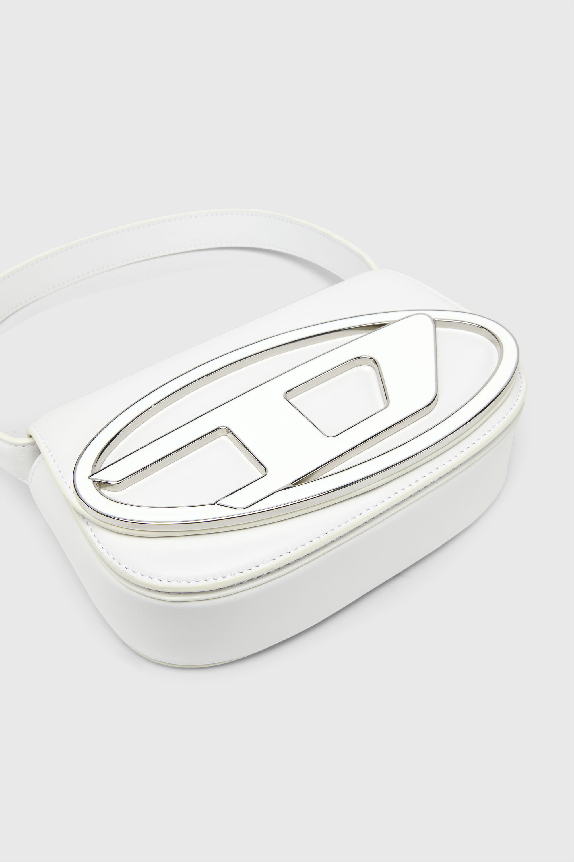 Diesel - 1DR, Woman's 1DR-Iconic shoulder bag in nappa leather in White - 6